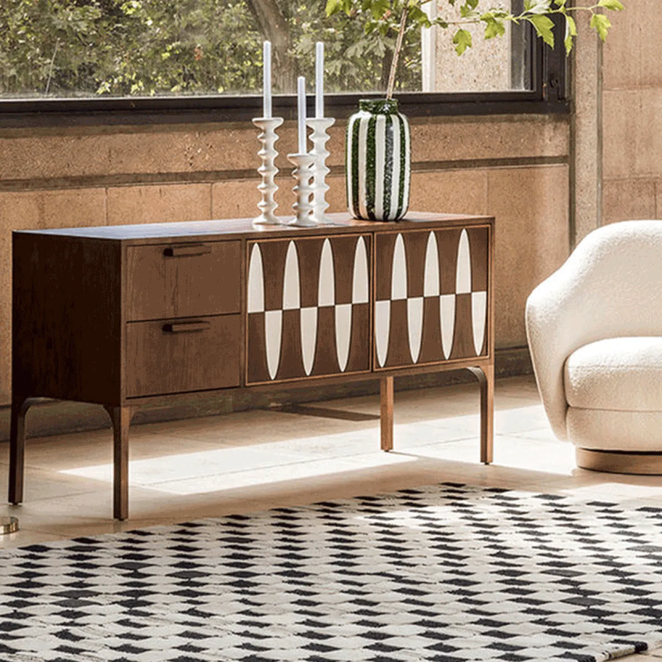 Практичный ковёр ART Design из шерсти KV39331-32