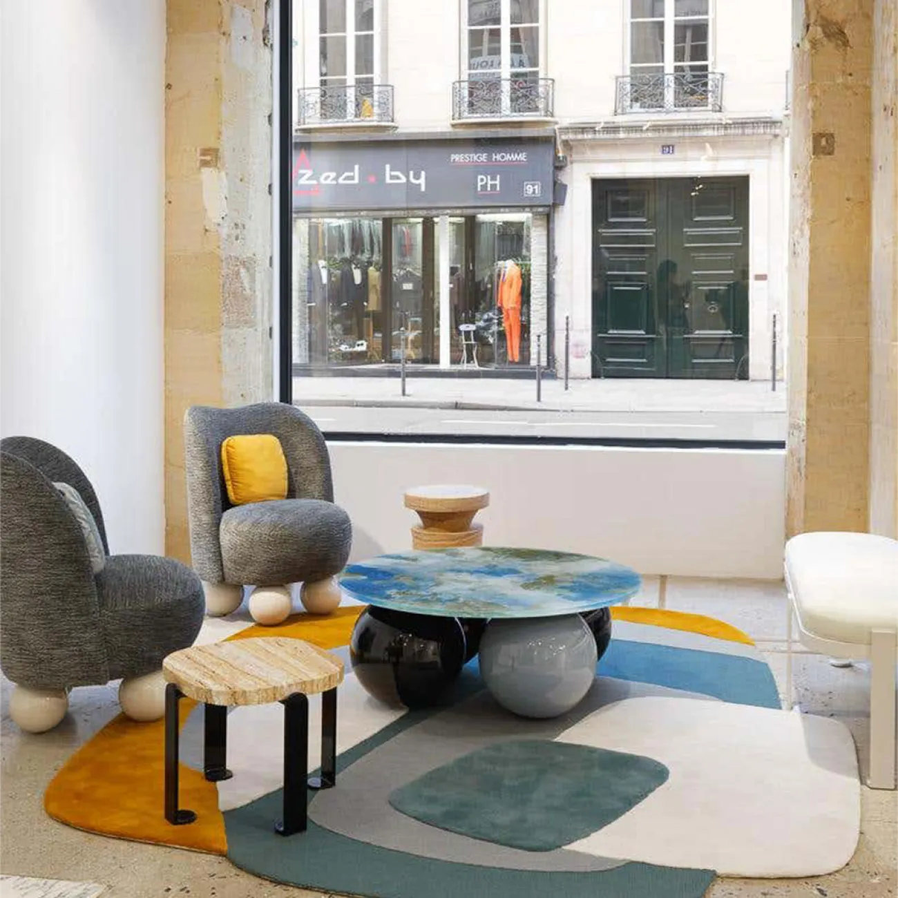 Оригинальный ковёр ART Design из шерсти KV39340-32