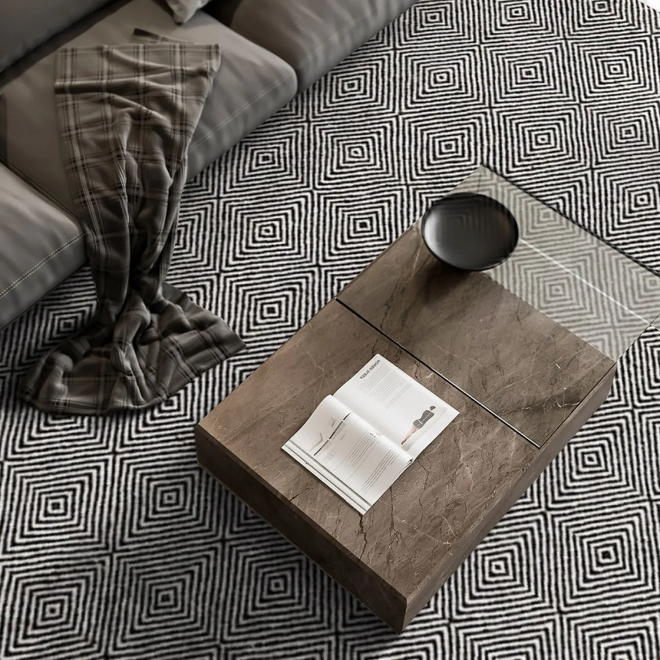 Практичный ковёр ART Design из шерсти KV39348-32