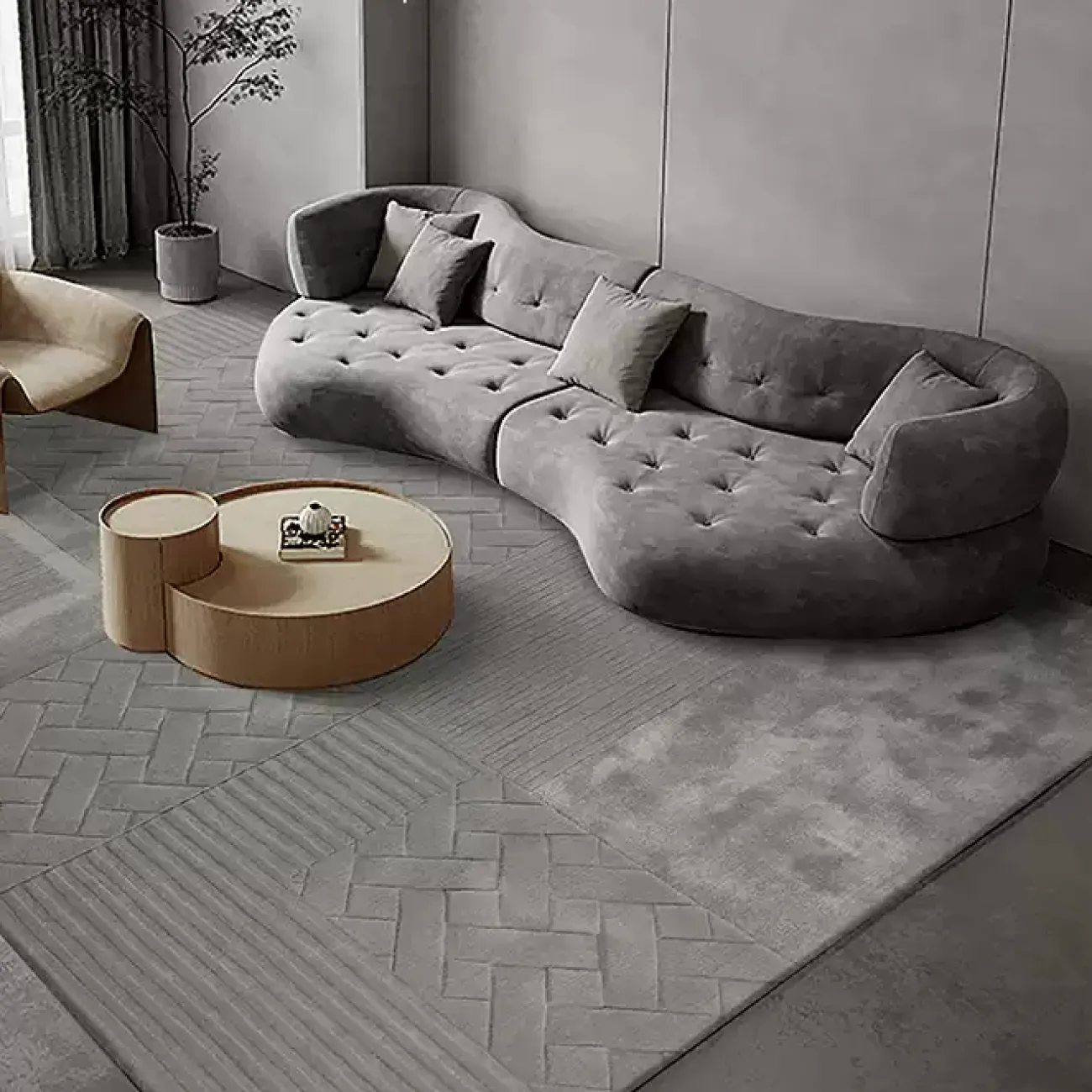 Практичный ковёр ART Design из шерсти KV39349-32