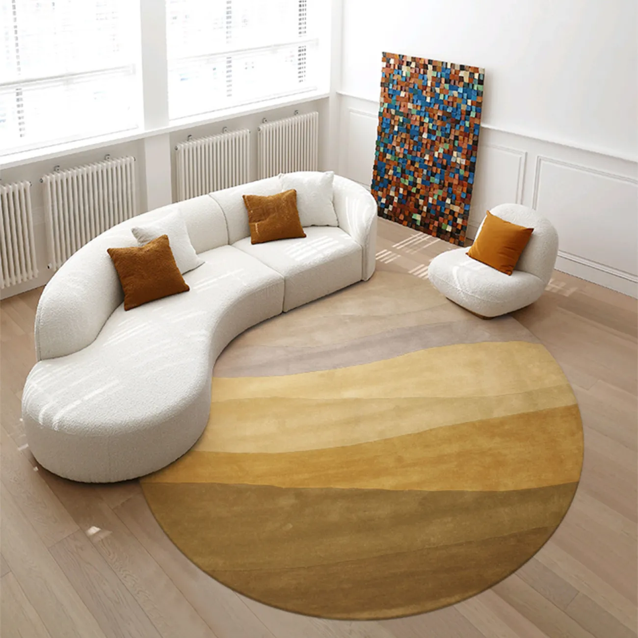 Практичный ковёр ART Design из шерсти KV39360-32