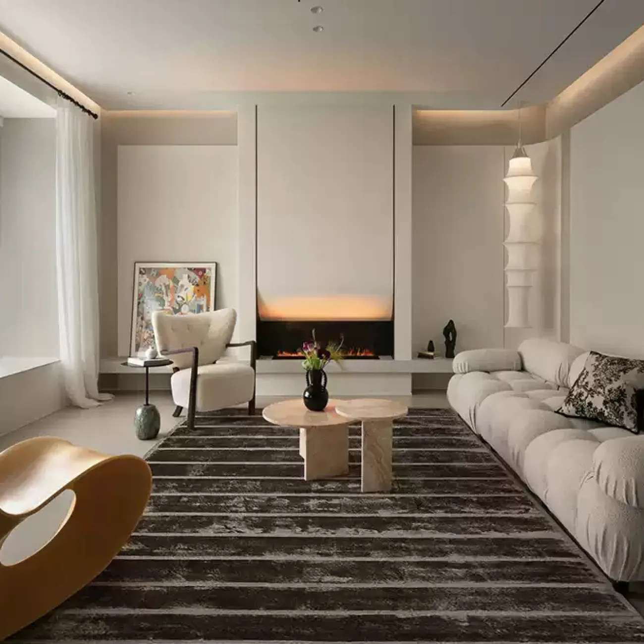 Шелковый ковёр ART Design из бамбука KV39361-32