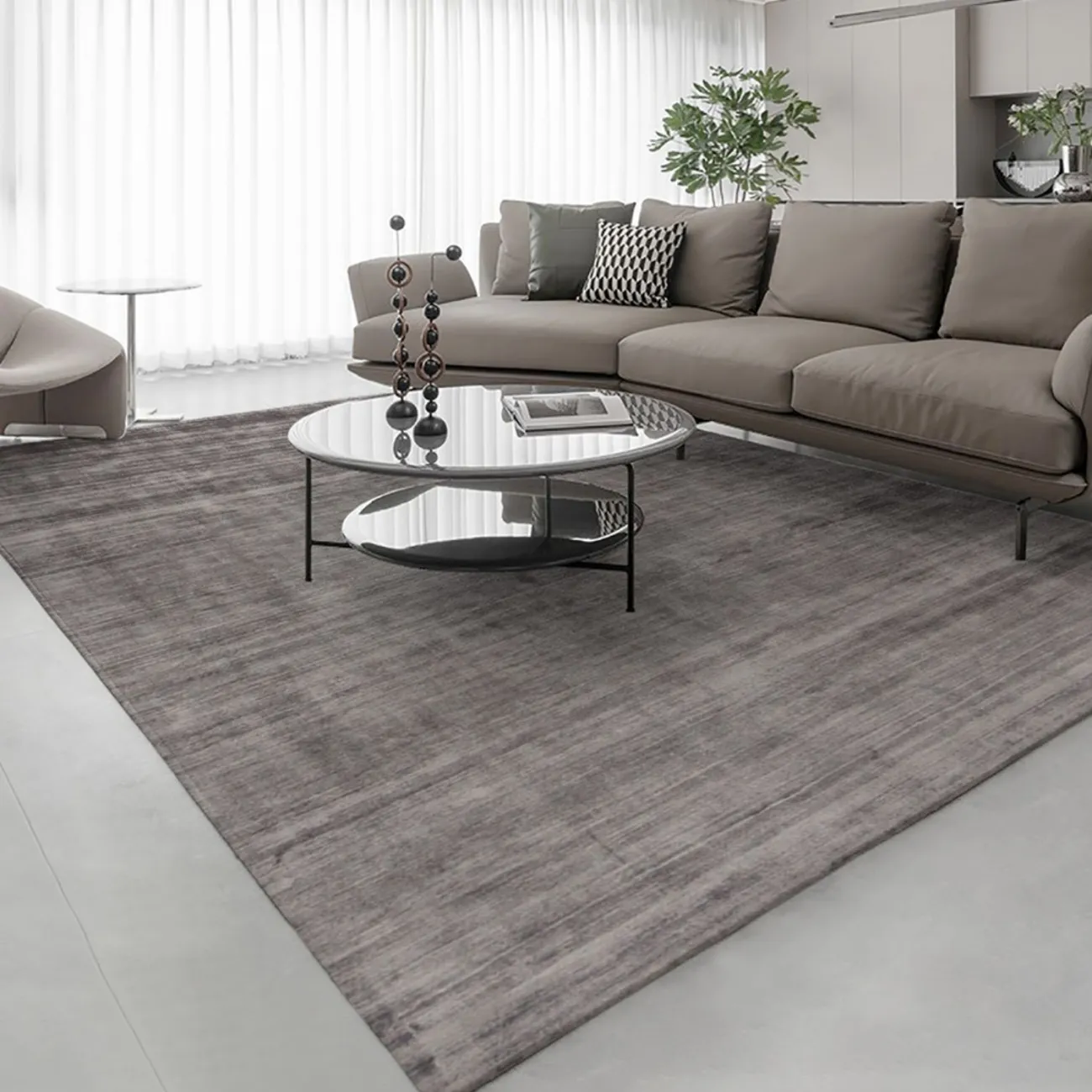 Однотонный ковёр ART Design из лиоцеллы KV39367-32