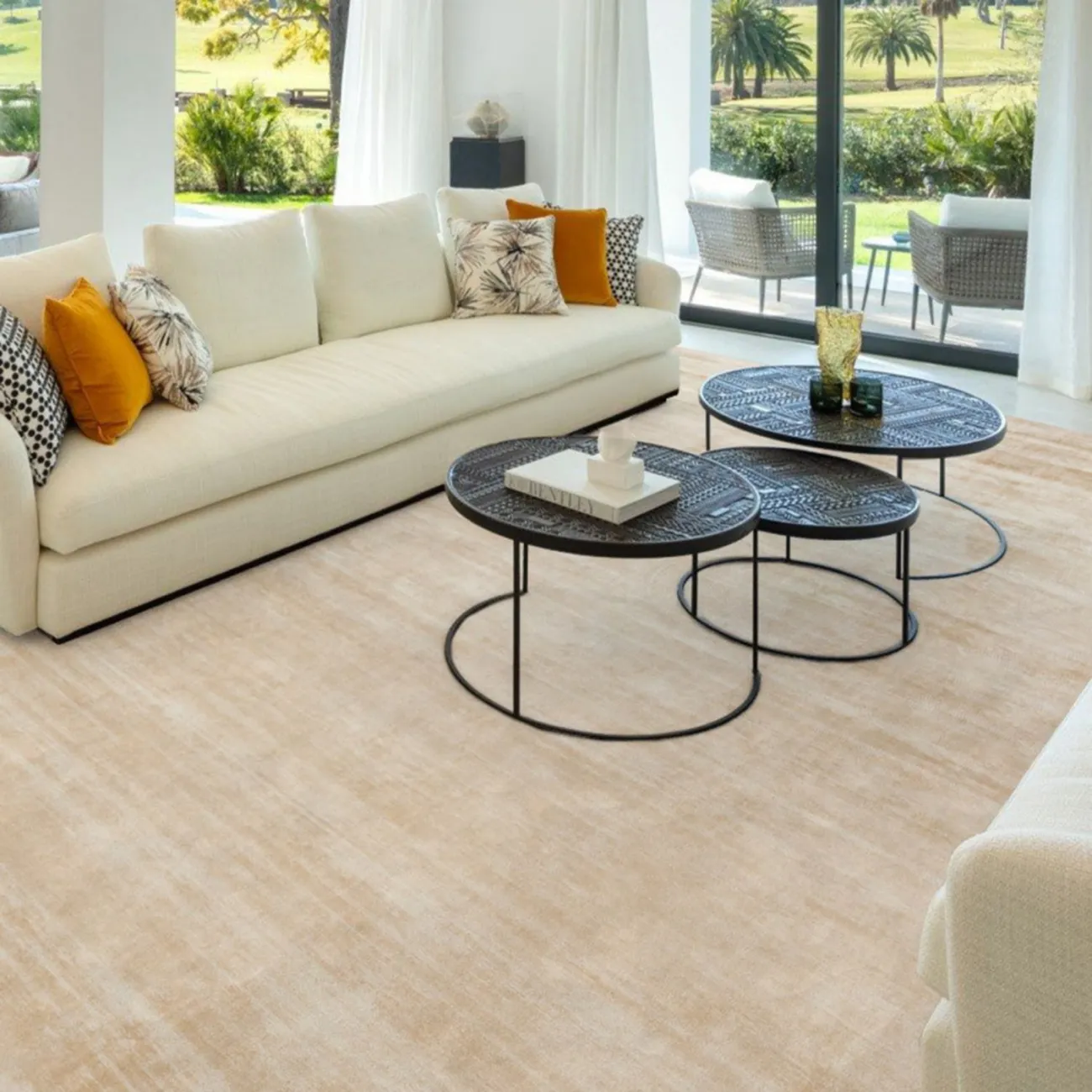 Однотонный ковёр ART Design из лиоцеллы KV39367-32