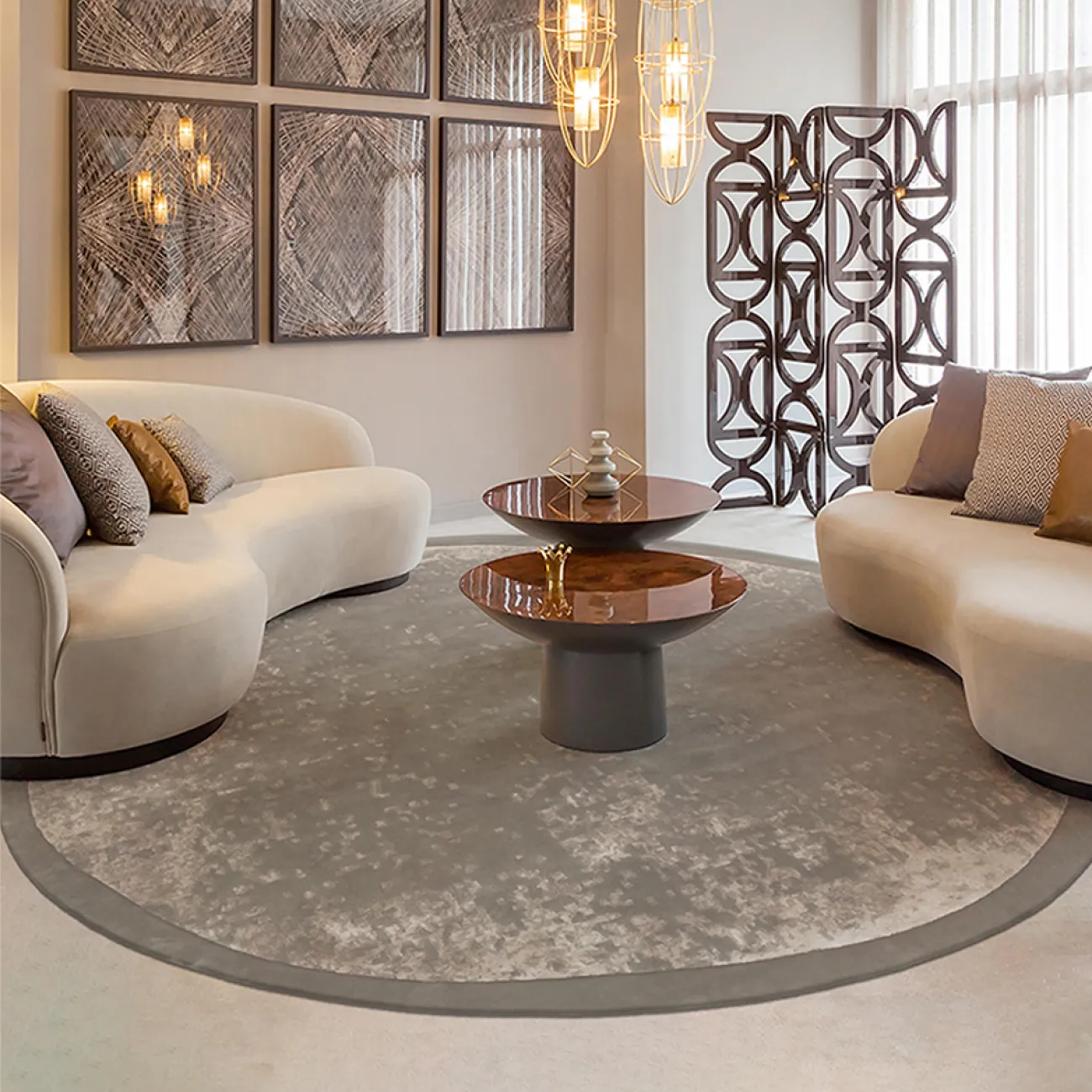 Практичный ковёр ART Design из шерсти KV39368-32