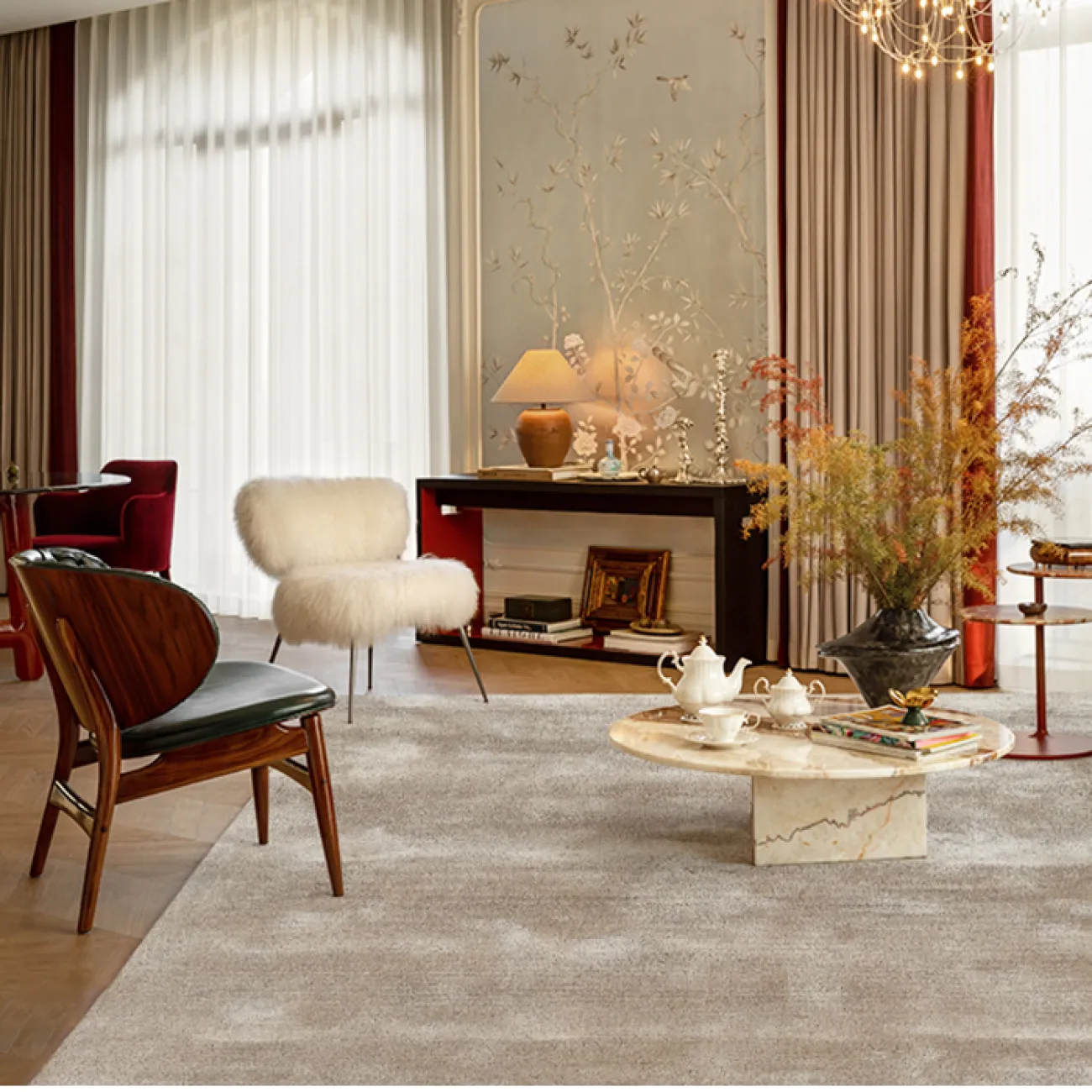 Тёплый ковёр ART Design из лиоцеллы KV39370-32