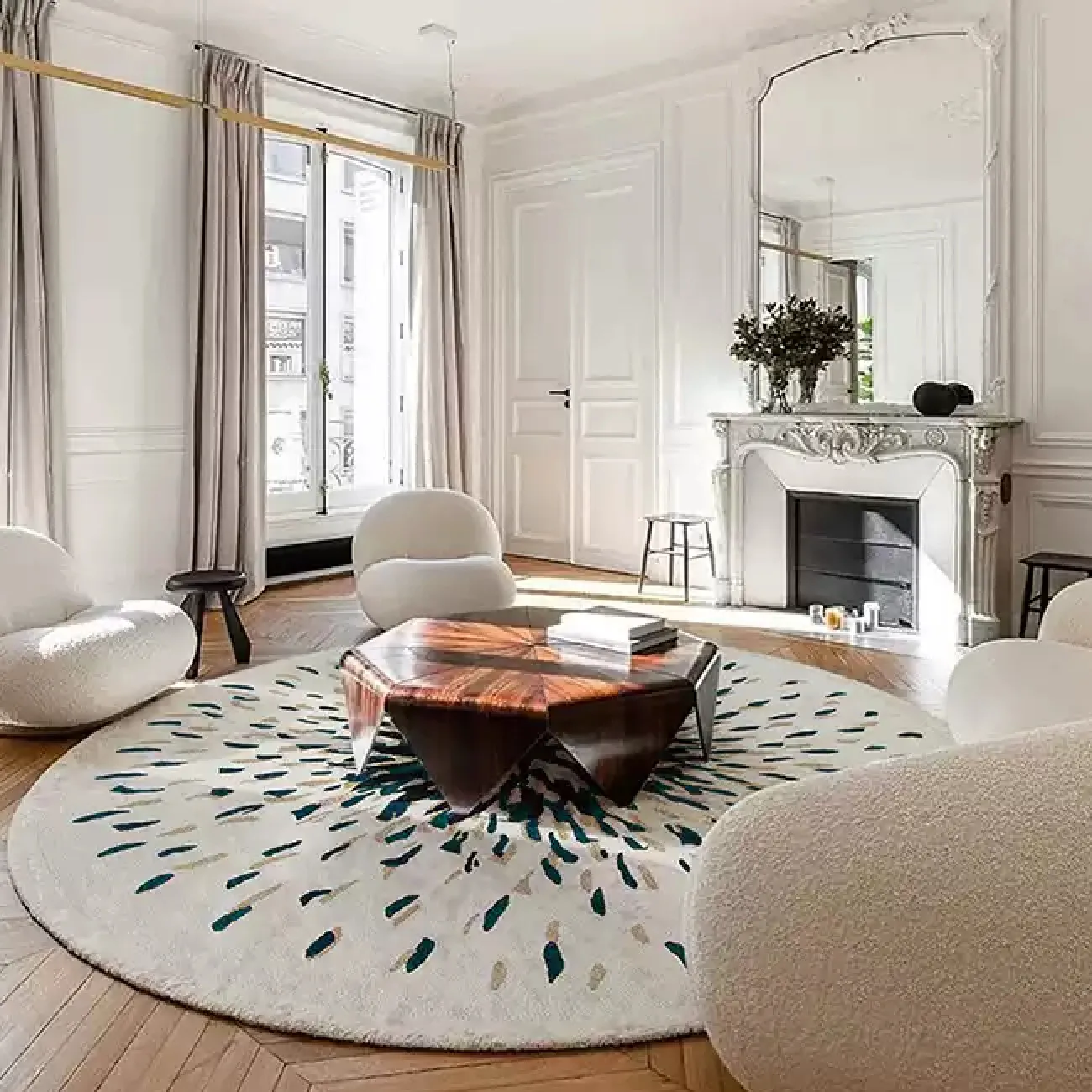 Оригинальный ковёр ART Design из шерсти KV39371-32