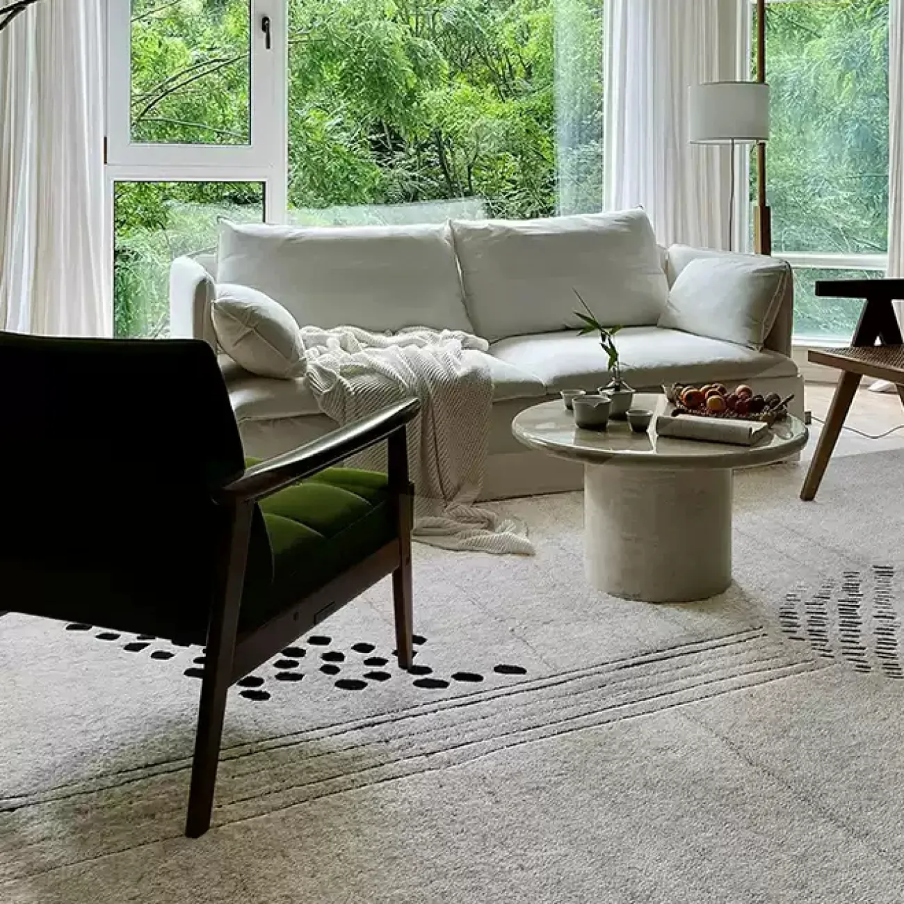 Современный стильный ковёр ART Design из шерсти KV39372-32