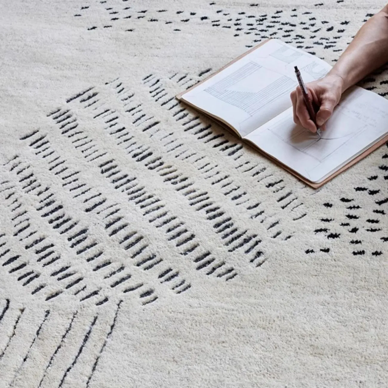 Современный стильный ковёр ART Design из шерсти KV39372-32