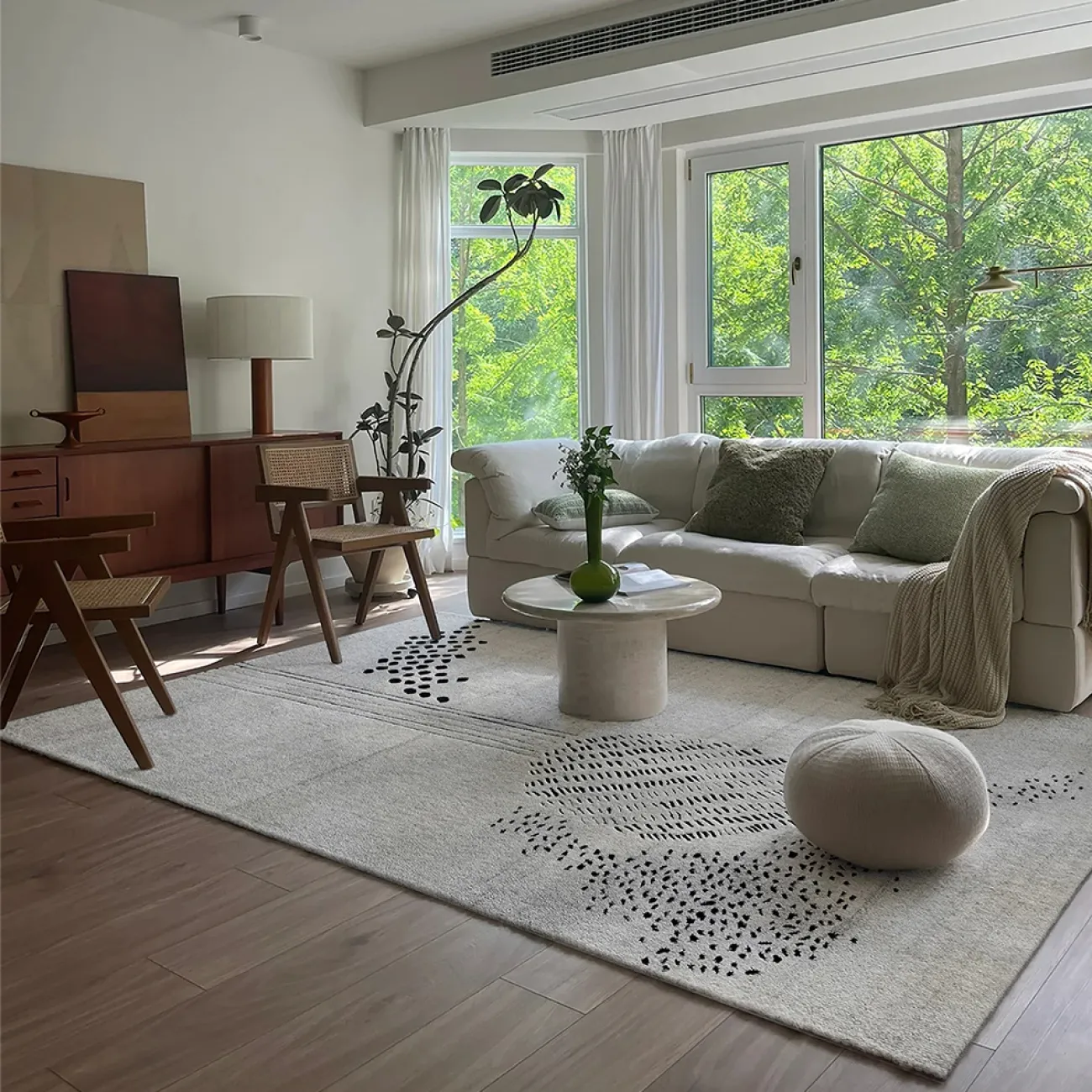 Современный стильный ковёр ART Design из шерсти KV39372-32