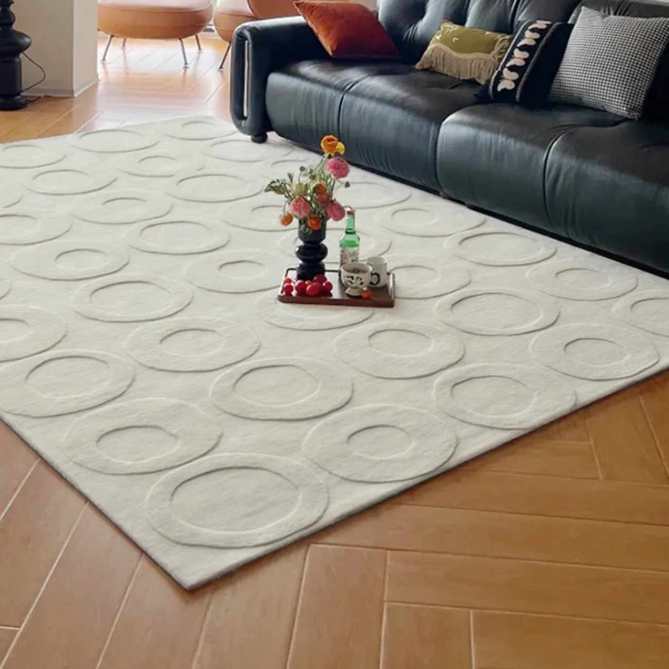 Ковёр с оригинальной фактурой ART Design из шерсти KV39374-32