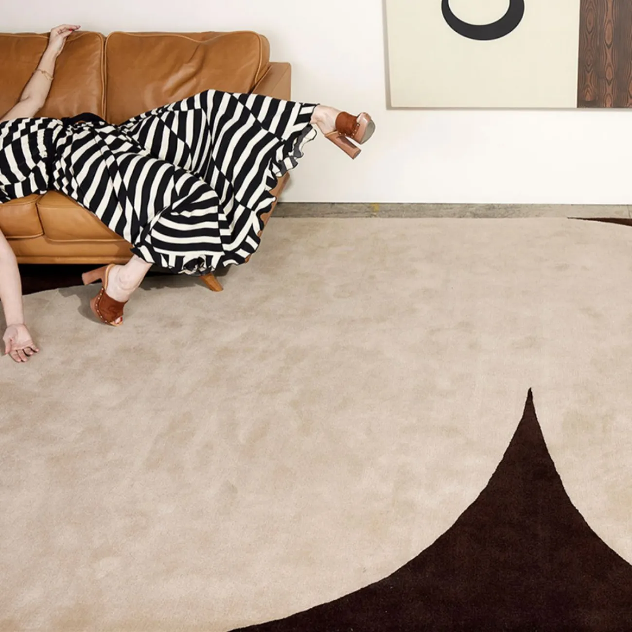 Тёплый ковёр ART Design из премиальной шерсти KV39381-32