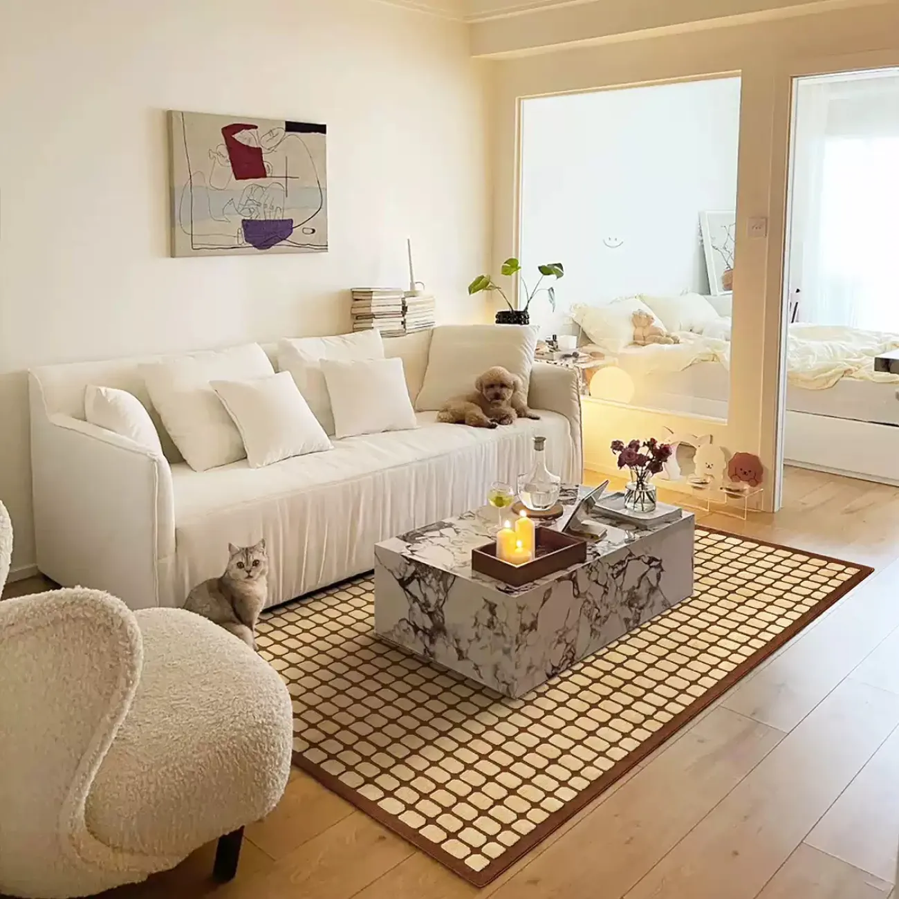 Практичный ковёр ART Design из полиэстера KV39383-32