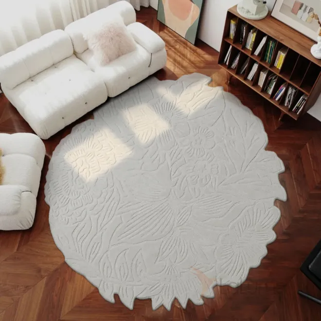 Ковёр с цветочной фактурой ART Design из премиальной шерсти KV39391-32