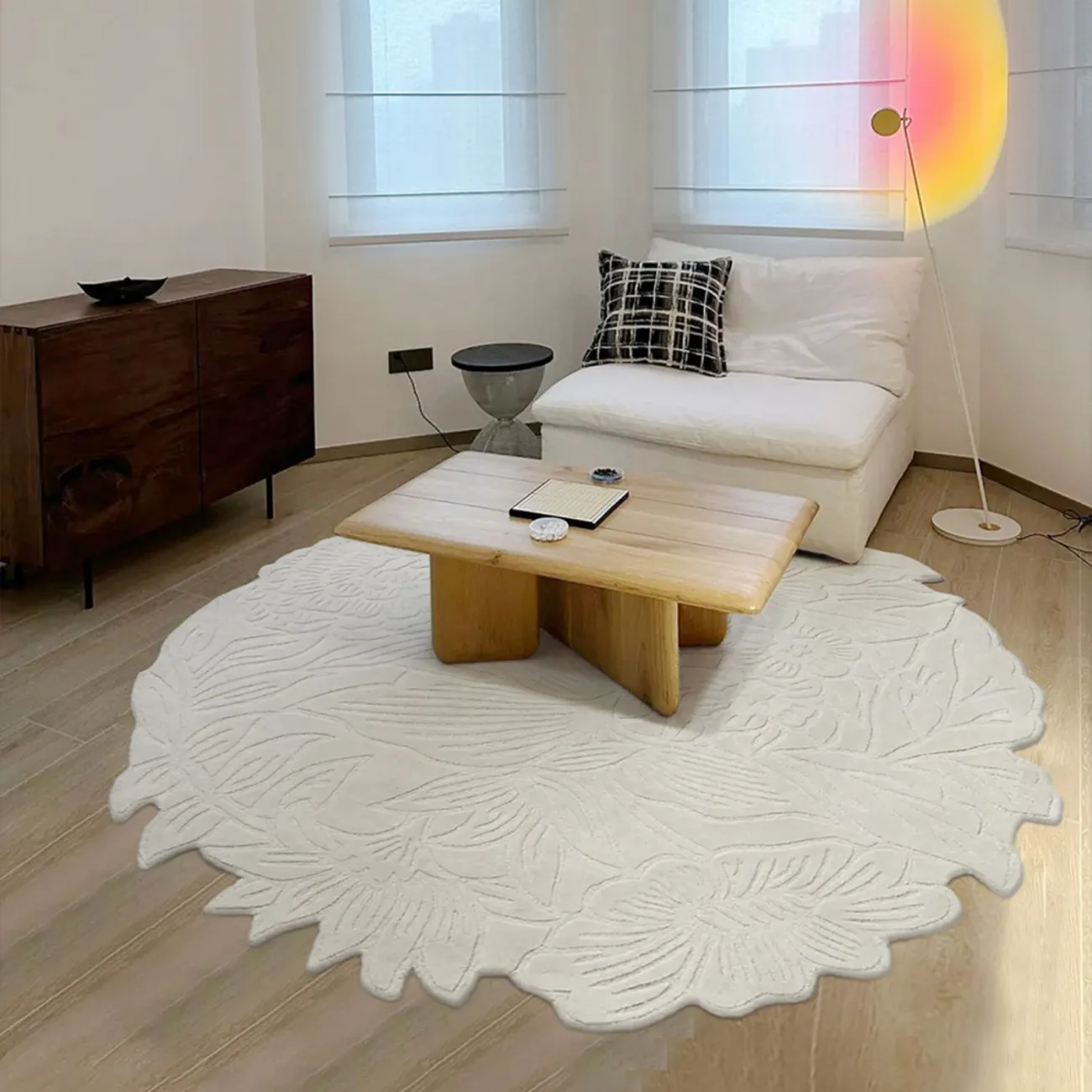 Ковёр с цветочной фактурой ART Design из премиальной шерсти KV39391-32