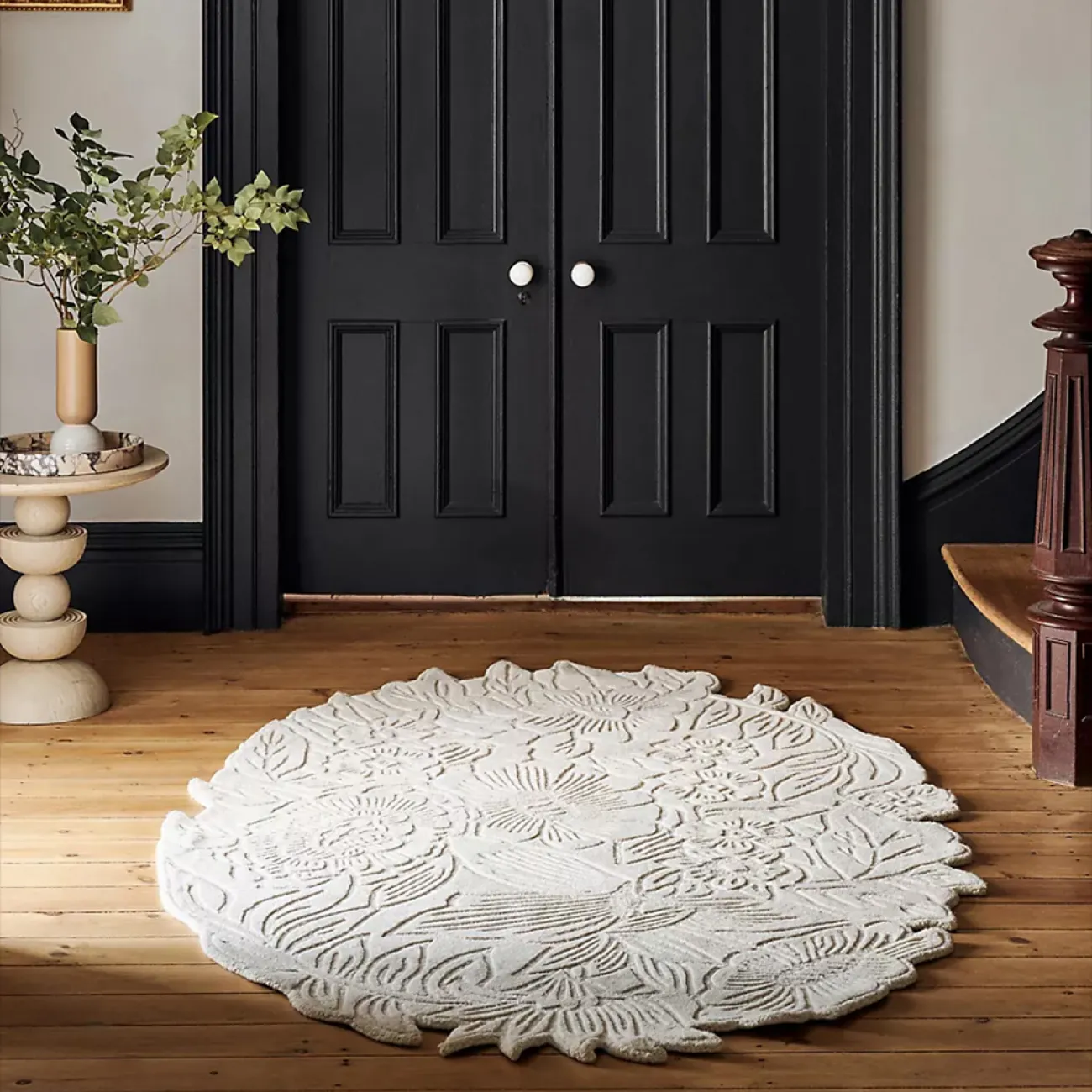 Ковёр с цветочной фактурой ART Design из премиальной шерсти KV39391-32