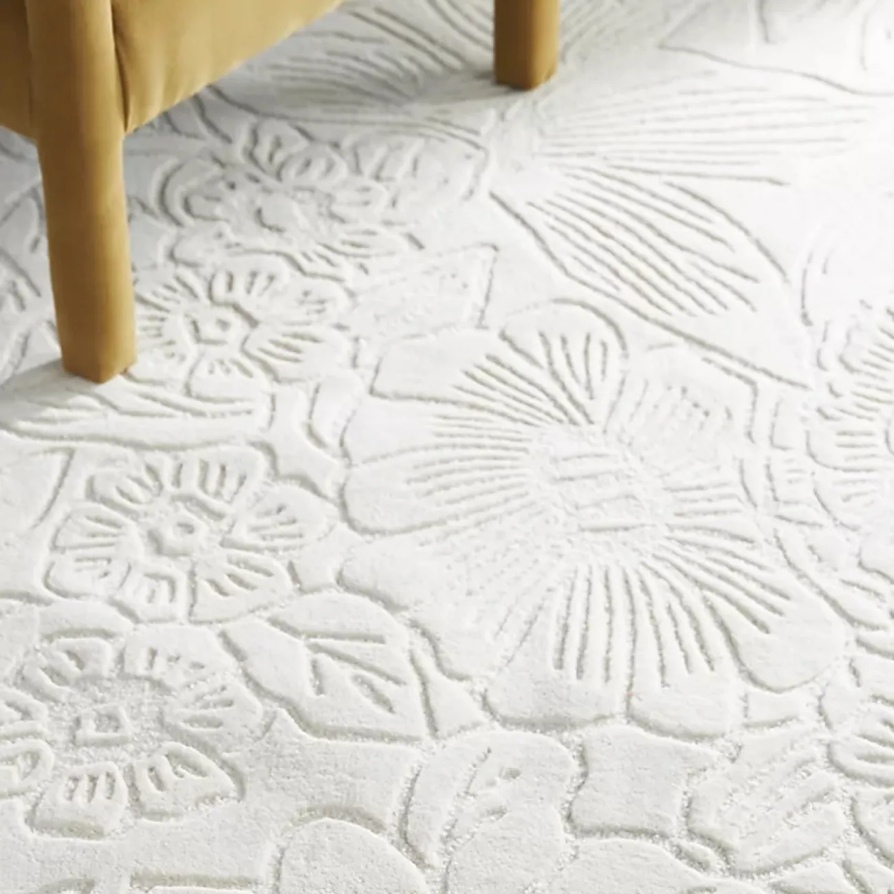 Ковёр с цветочной фактурой ART Design из премиальной шерсти KV39391-32