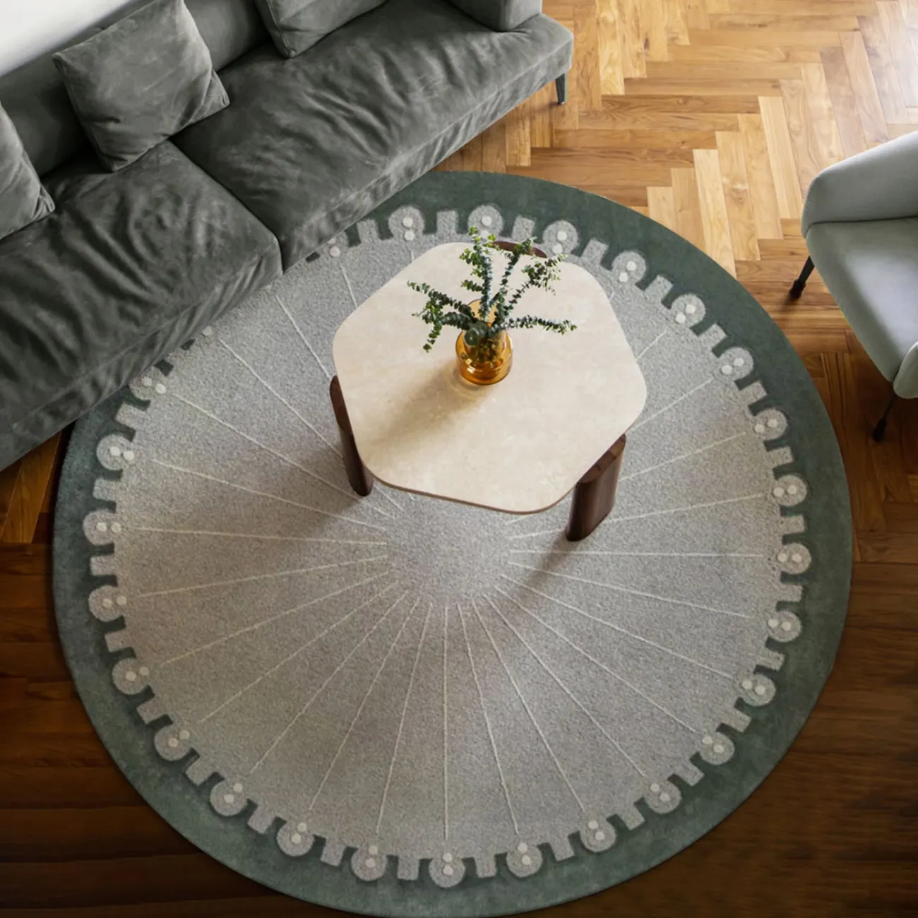 Тёплый ковёр ART Design из искусственной шерсти KV39402-32