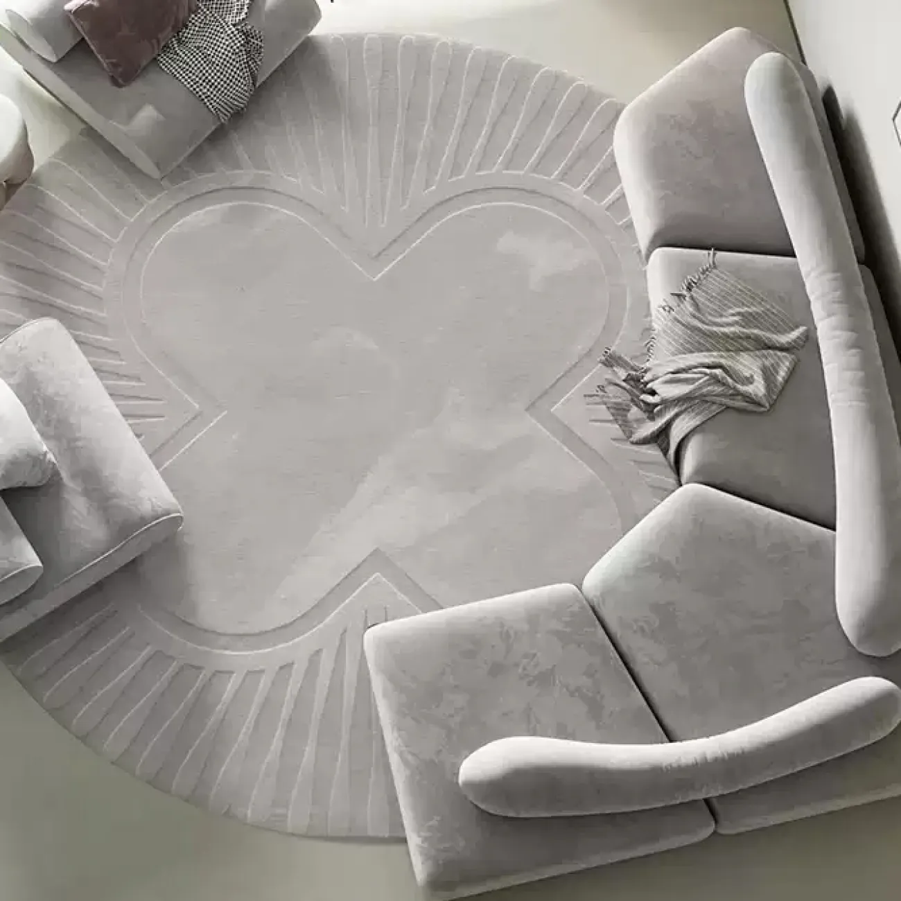 Тёплый ковёр ART Design из шерсти KV39408-32