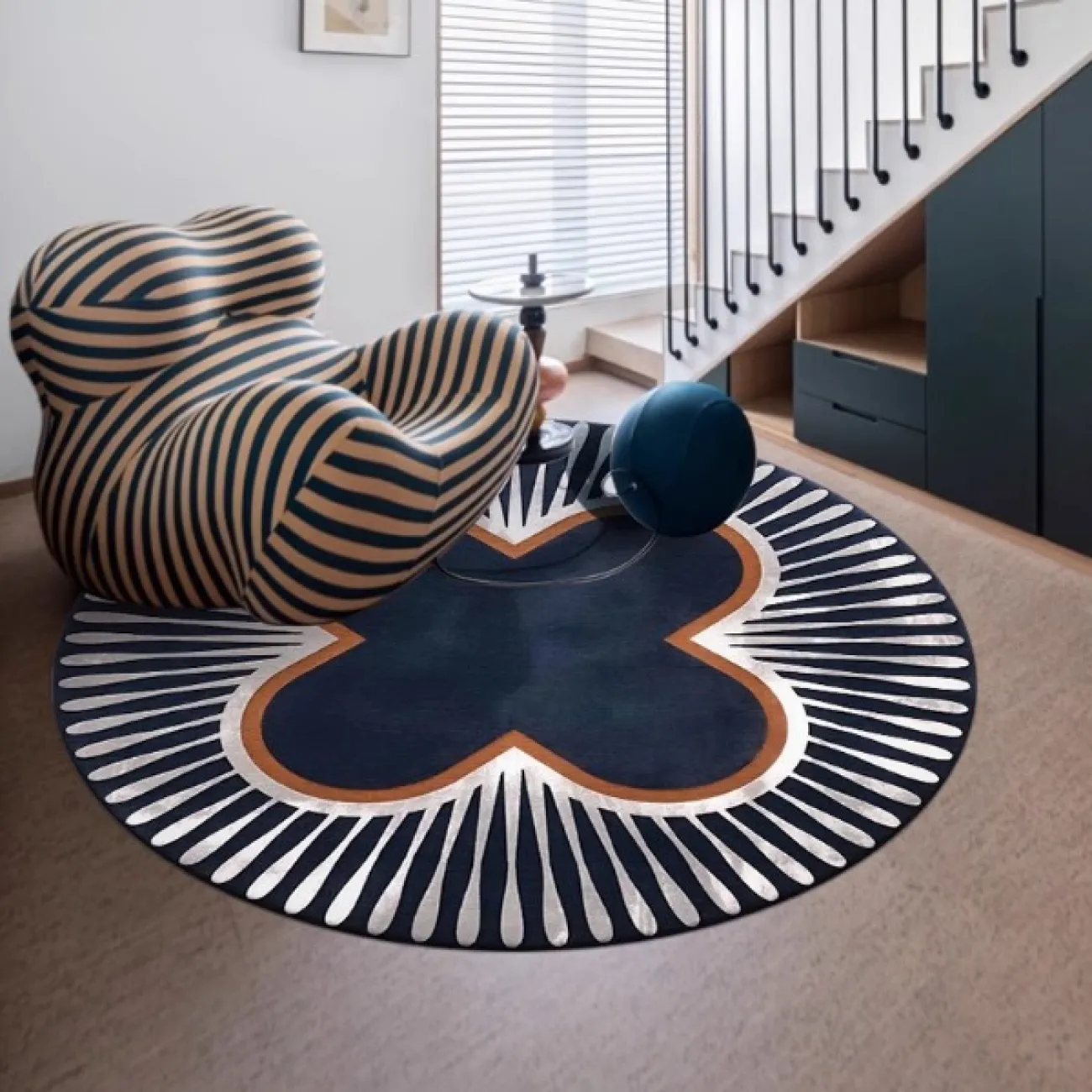 Тёплый ковёр ART Design из шерсти KV39408-32