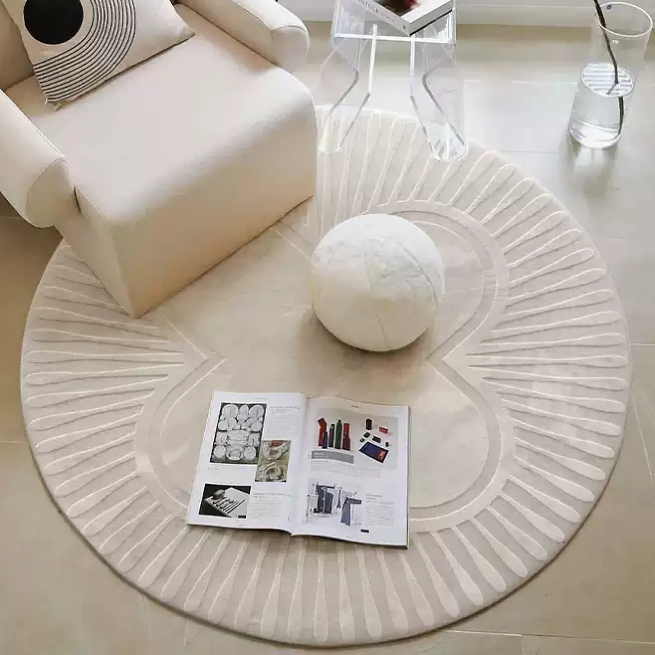 Тёплый ковёр ART Design из шерсти KV39408-32