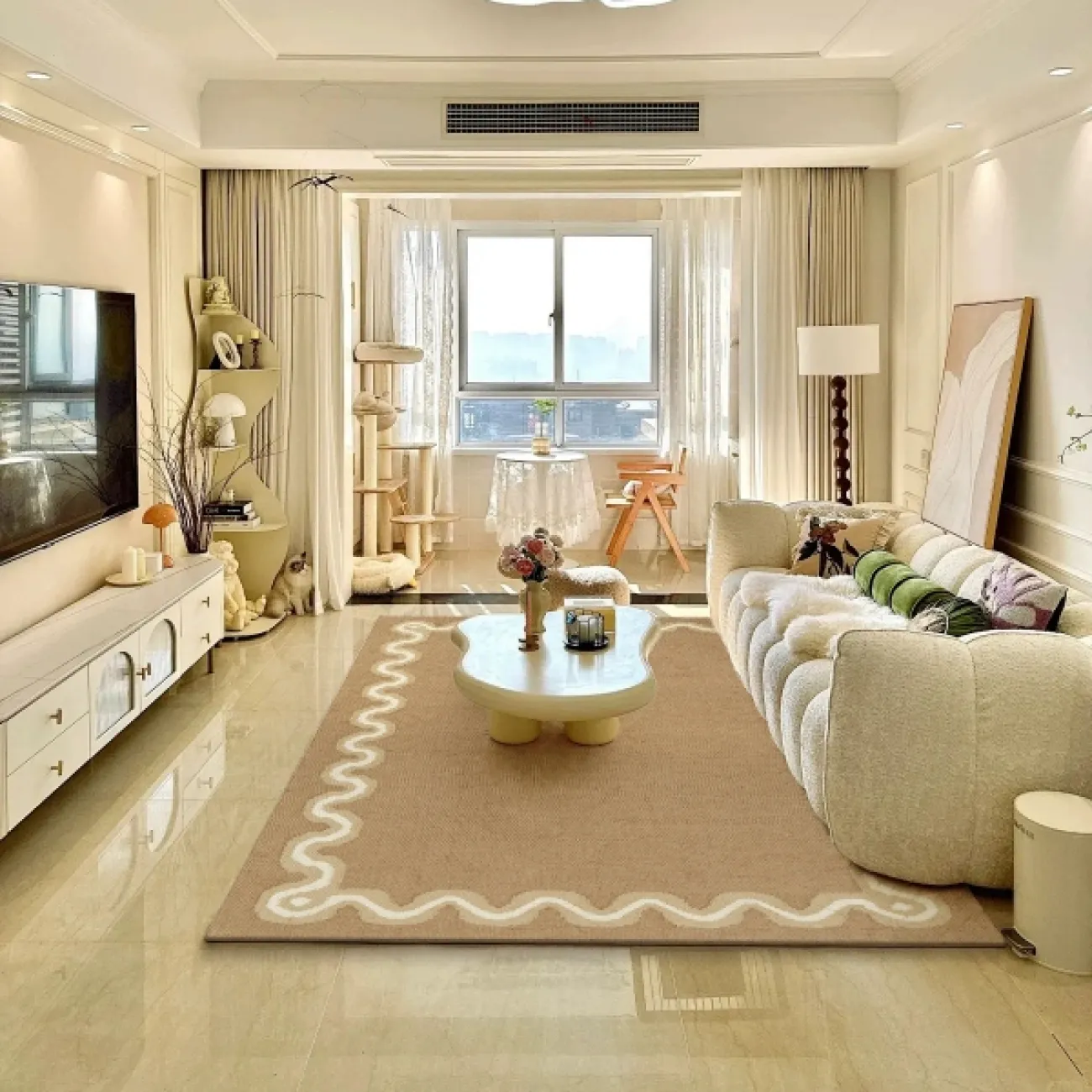 Практичный ковёр ART Design из качественной шерсти KV39411-32