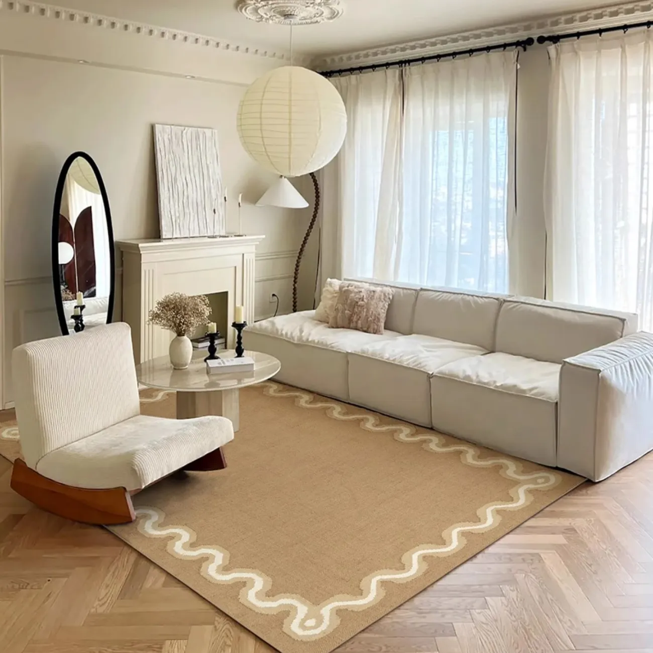 Практичный ковёр ART Design из качественной шерсти KV39411-32