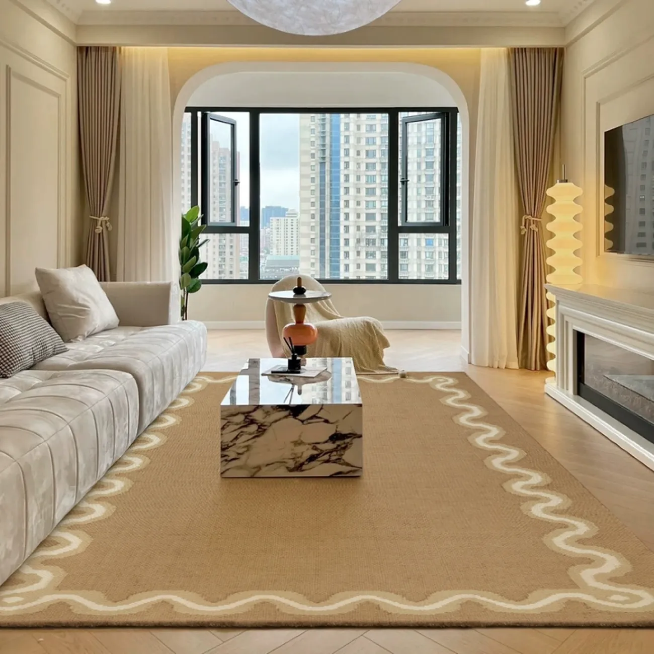 Практичный ковёр ART Design из качественной шерсти KV39411-32