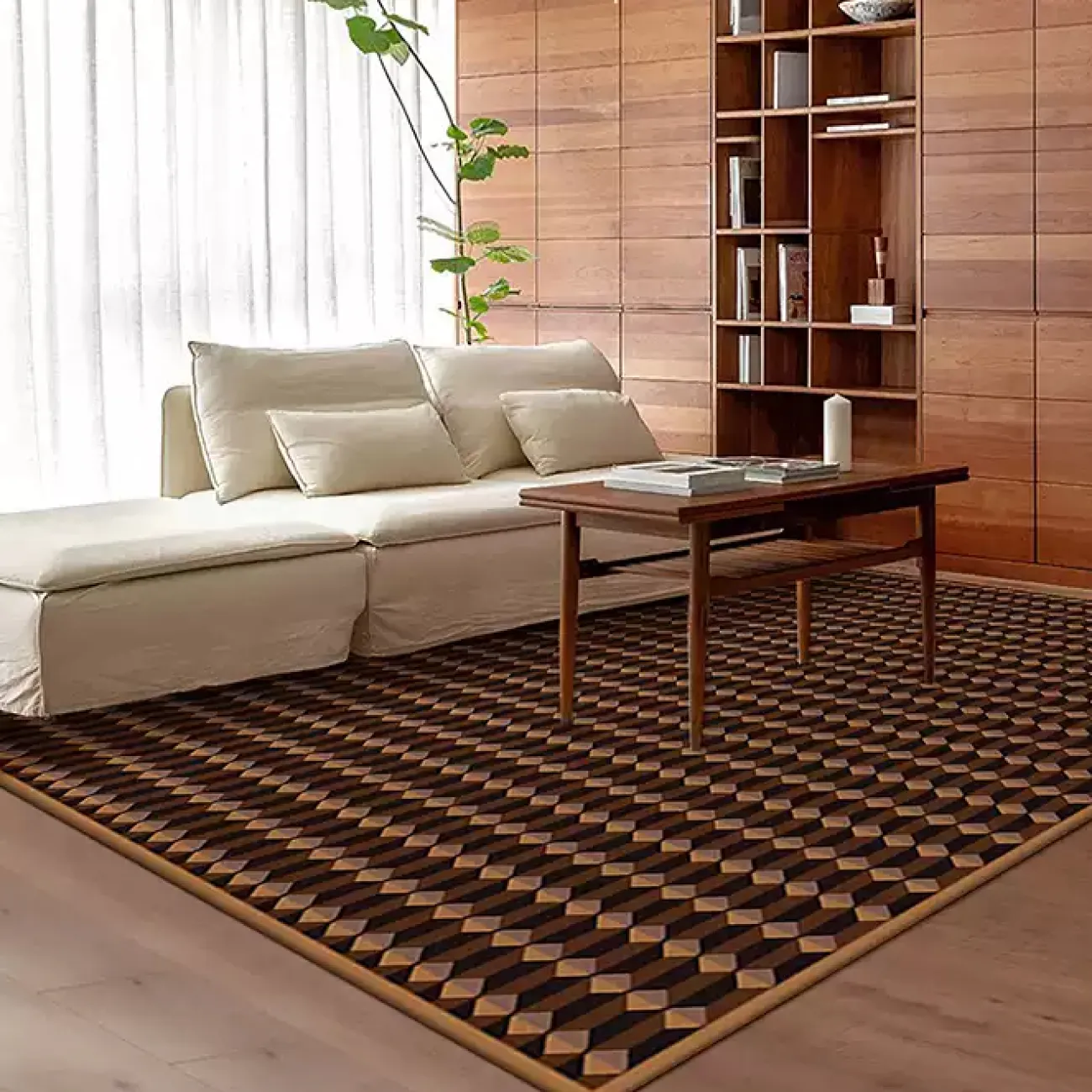 Практичный ковёр ART Design из премиальной шерсти KV39415-32