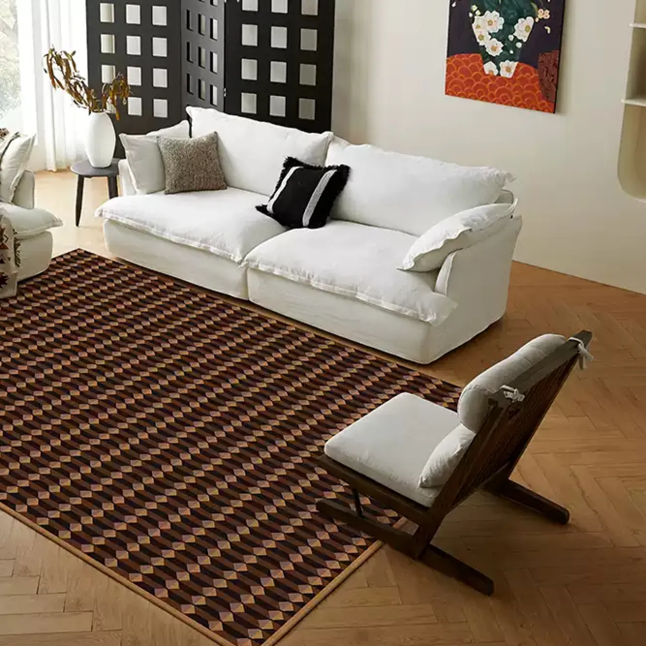 Практичный ковёр ART Design из премиальной шерсти KV39415-32