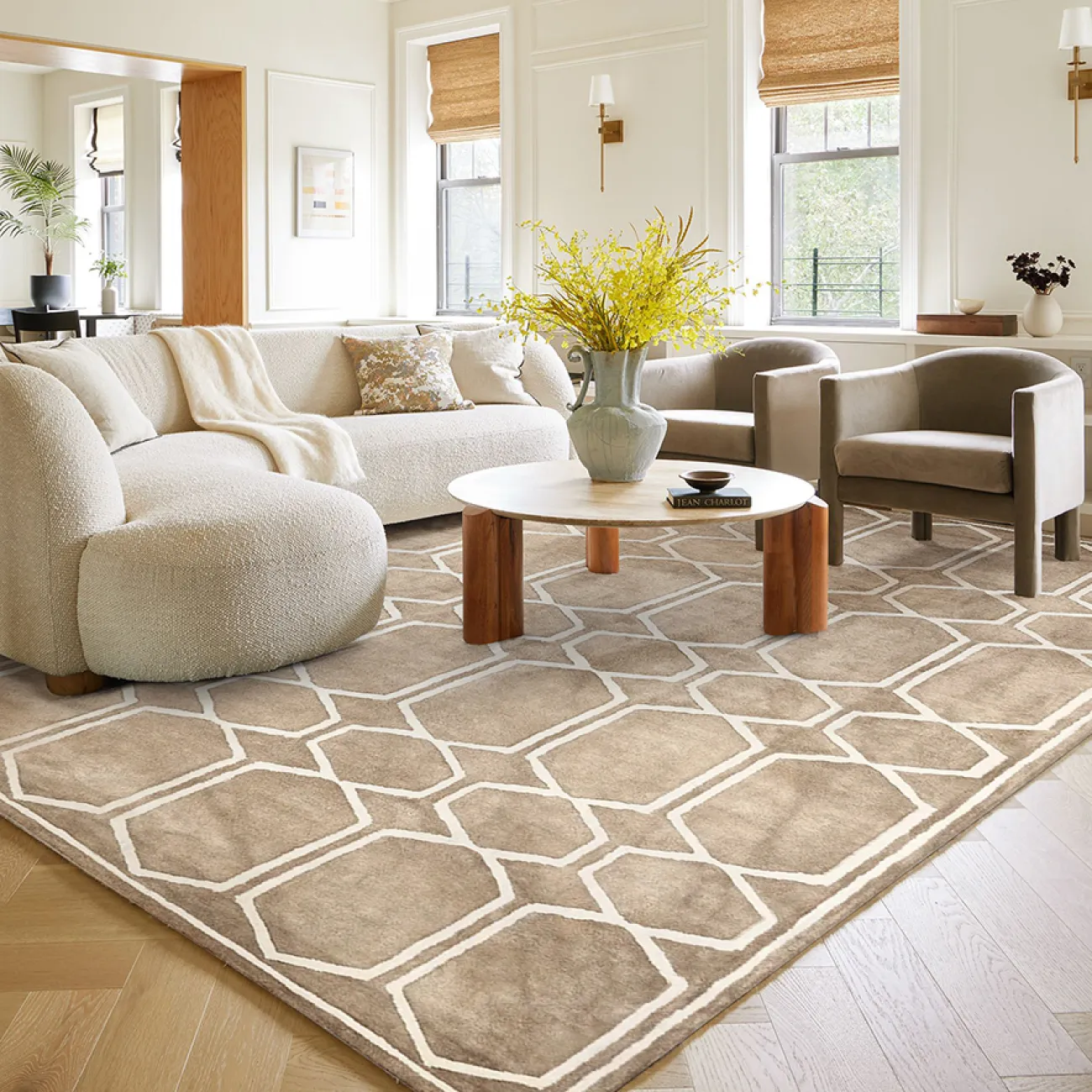 Роскошный ковёр ART Design из тенселя KV39416-32