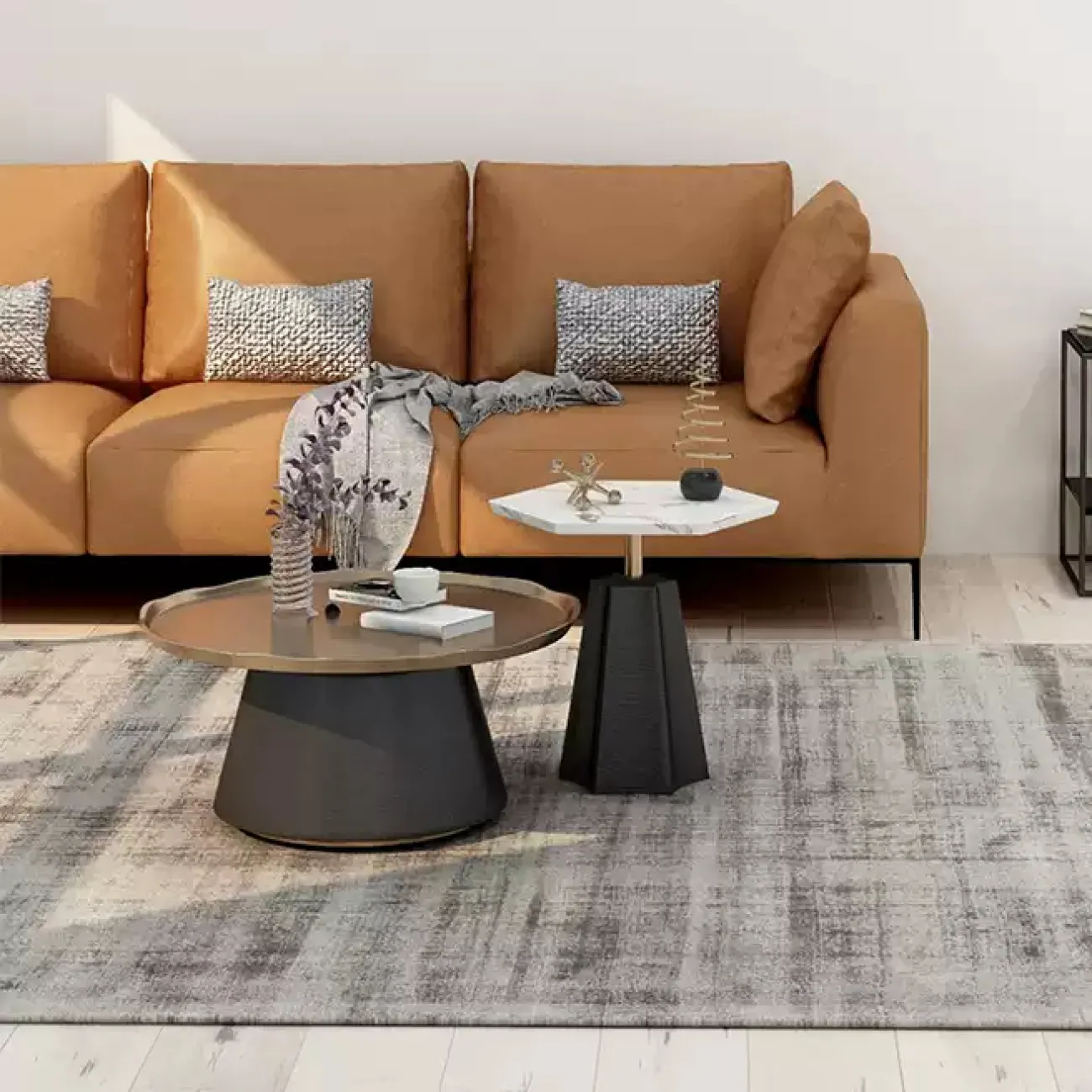 Однотонный ковёр ART Design из микроволокна KV39417-32