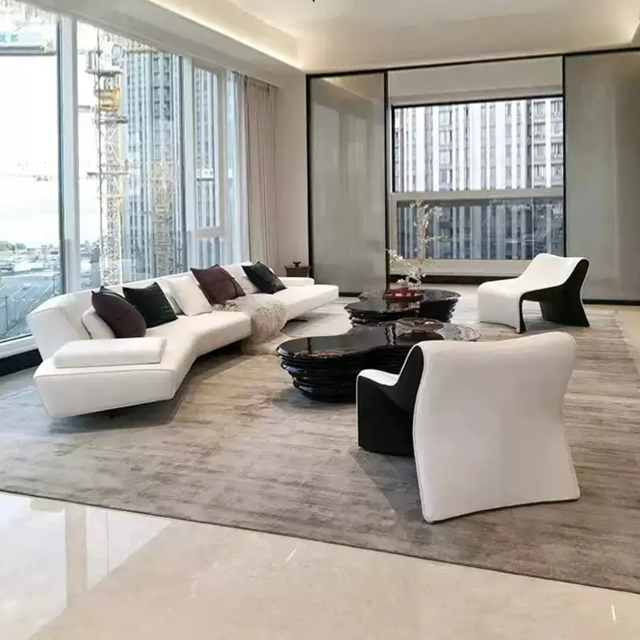 Однотонный ковёр ART Design из микроволокна KV39417-32