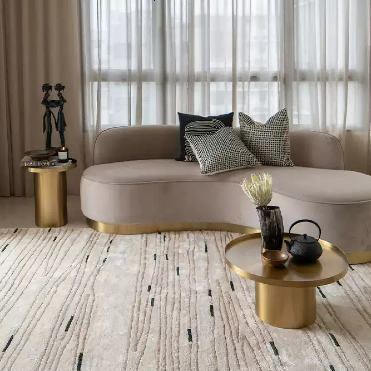 Тёплый ковёр ART Design из лиоцелла KV39421-32