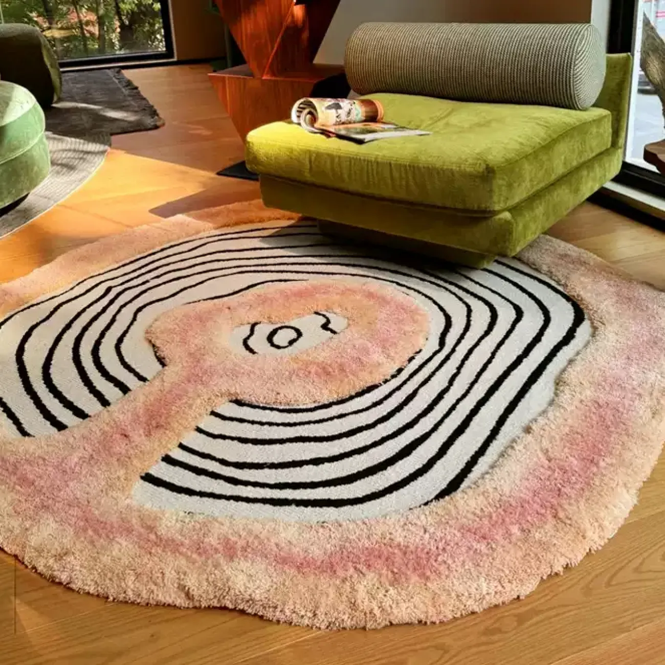 Оригинальный ковёр ART Design из молочного шёлка KV39430-32