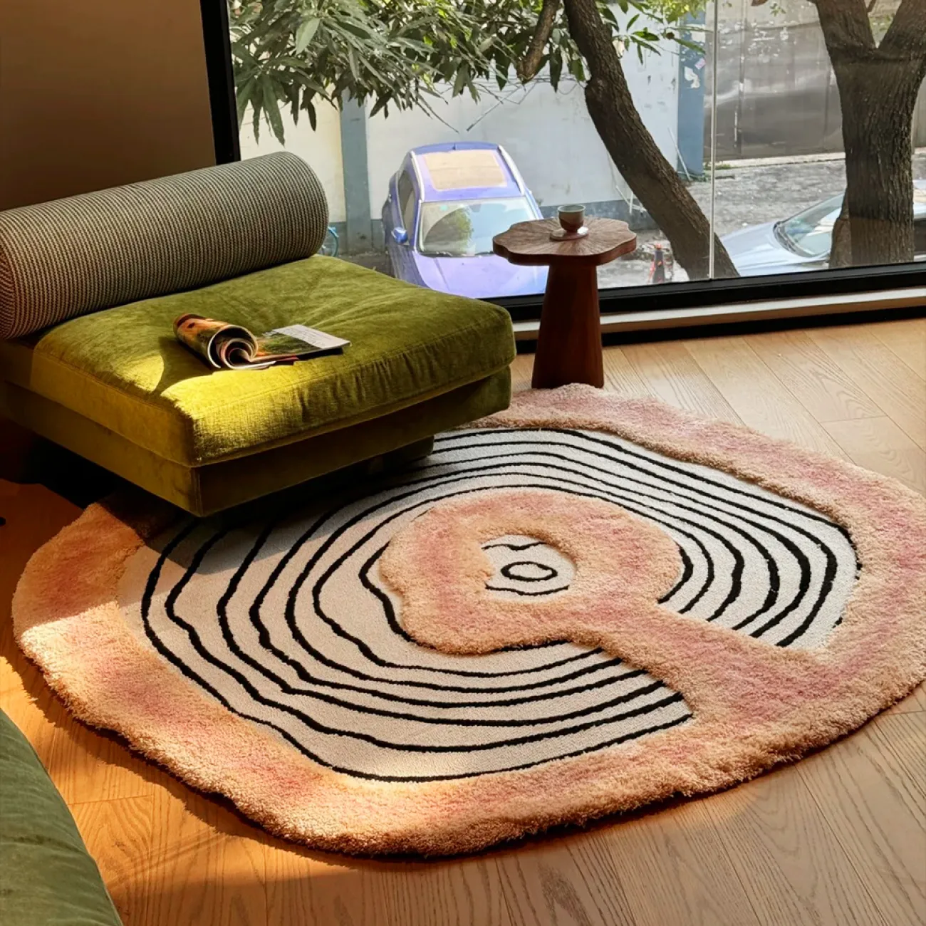 Оригинальный ковёр ART Design из молочного шёлка KV39430-32