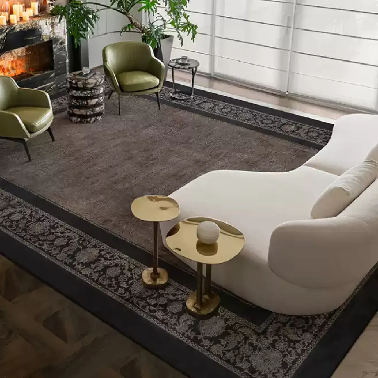 Роскошный ковёр ART Design из тенселя KV39433-32