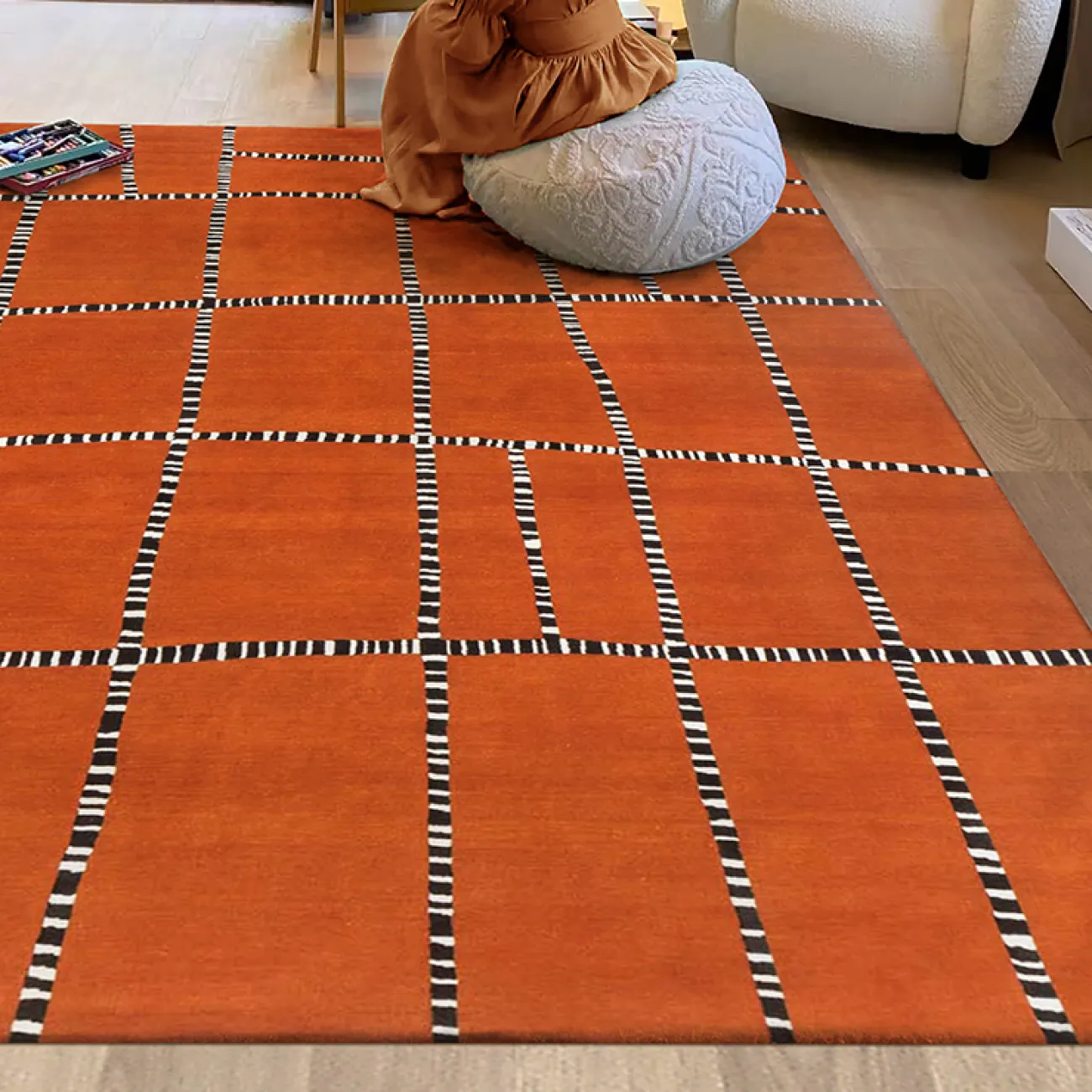 Оригинальный ковёр ART Design из шерсти KV39435-32