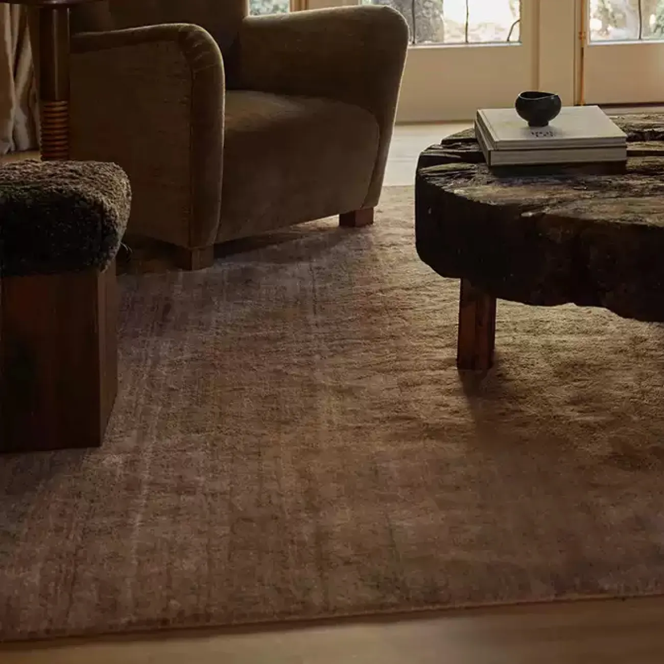 Однотонный ковёр ART Design из тенселя KV39436-32