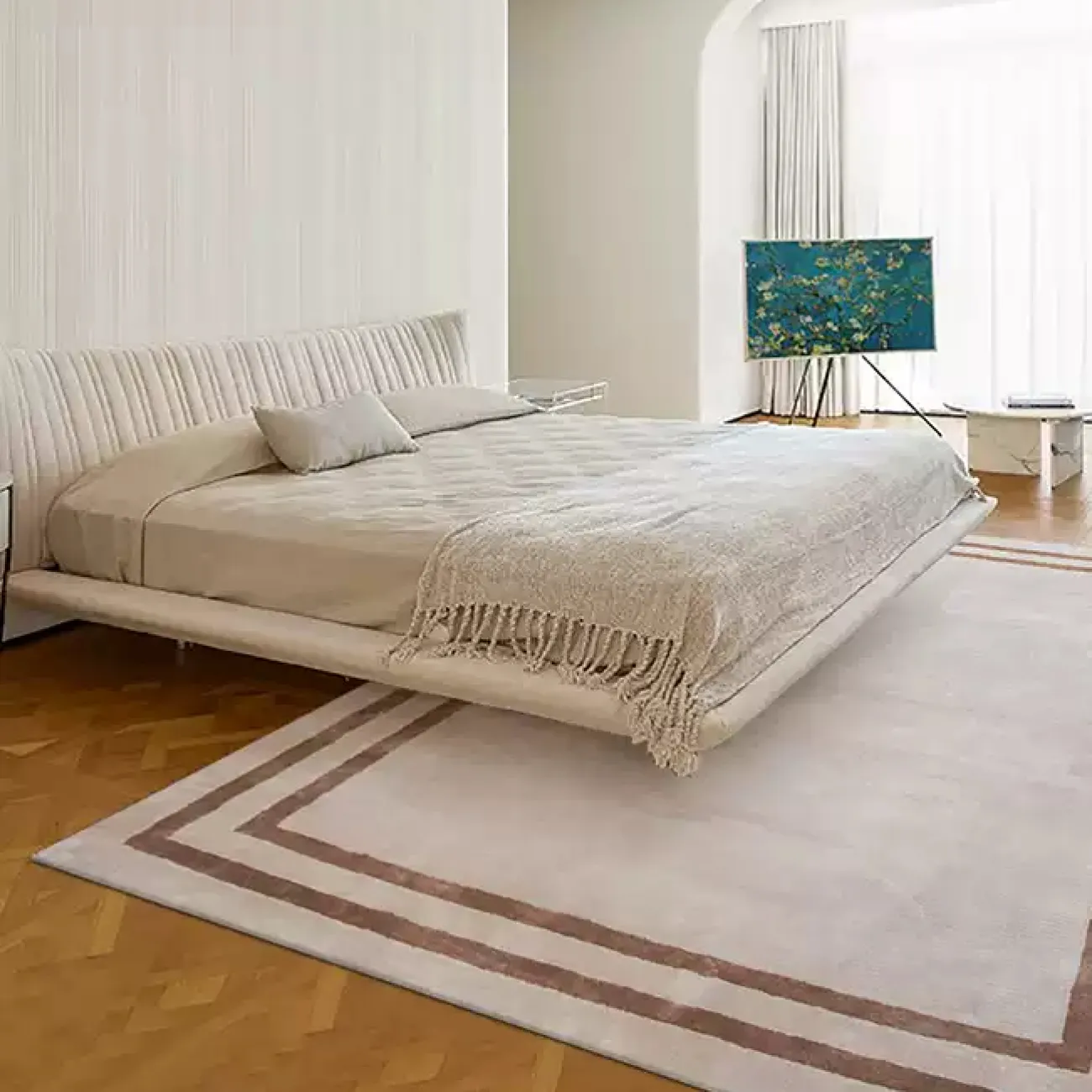 Практичный ковёр ART Design из тенселя KV39442-32