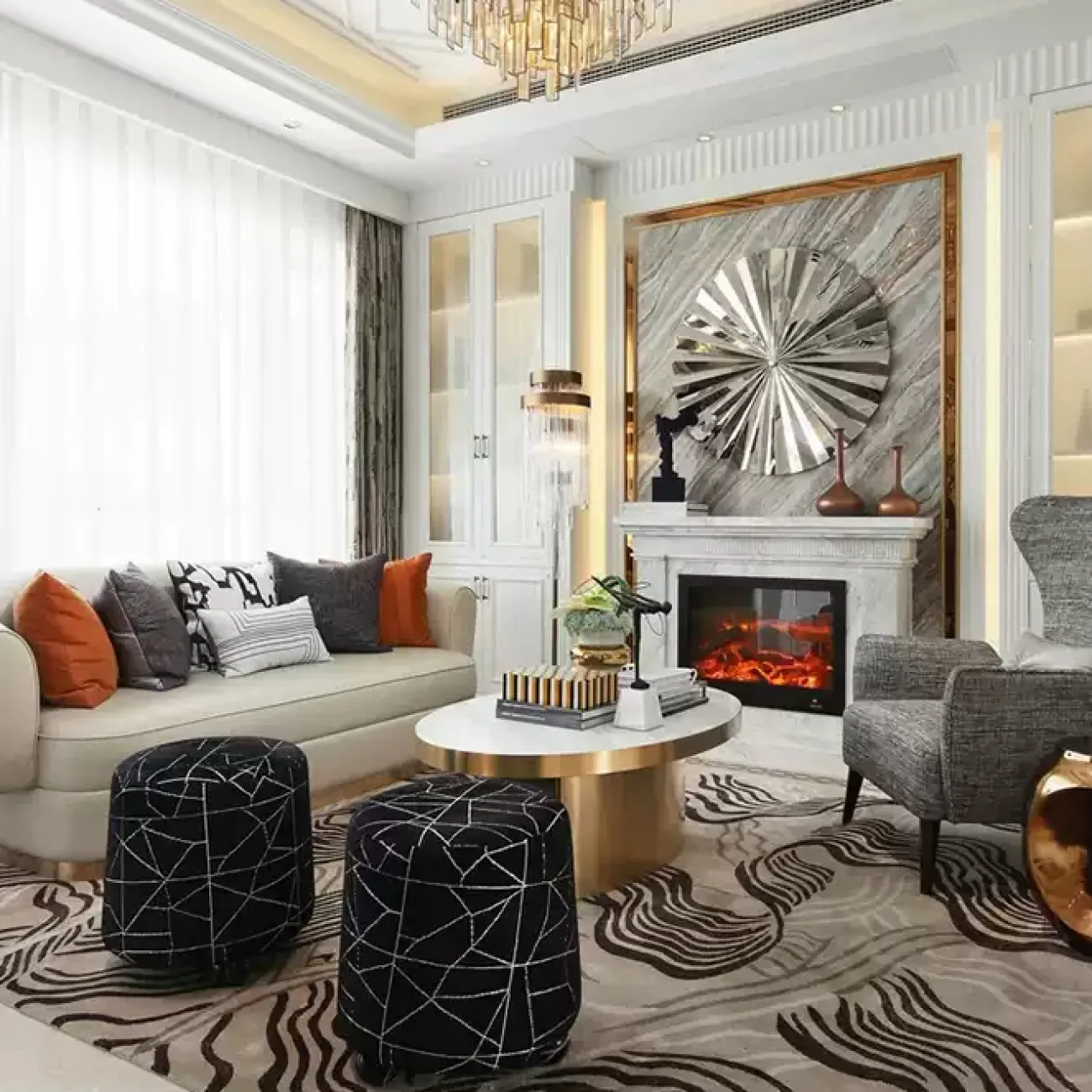 Роскошный ковёр ART Design из премиальной шерсти KV39452-32