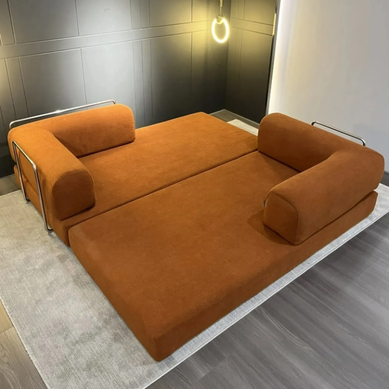 Роскошный бескаркасный диван Simon Compress с обивкой из вельвета KV39454-32 Роскошный бескаркасный диван Simon Compress с обивкой из вельвета KV39454-32