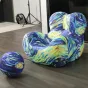 Оригинальное компрессионное кресло с пуфом Simon Compress яркой расцветки KR39455-32