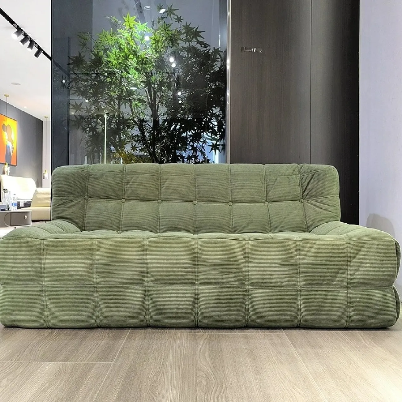 Роскошный бескаркасный диван Simon Compress с обивкой из вельвета DV39456-32 Роскошный бескаркасный диван Simon Compress с обивкой из вельвета DV39456-32