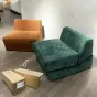 Модульный бескаркасный диван Simon Compress с обивкой из бархата DV39458-32
