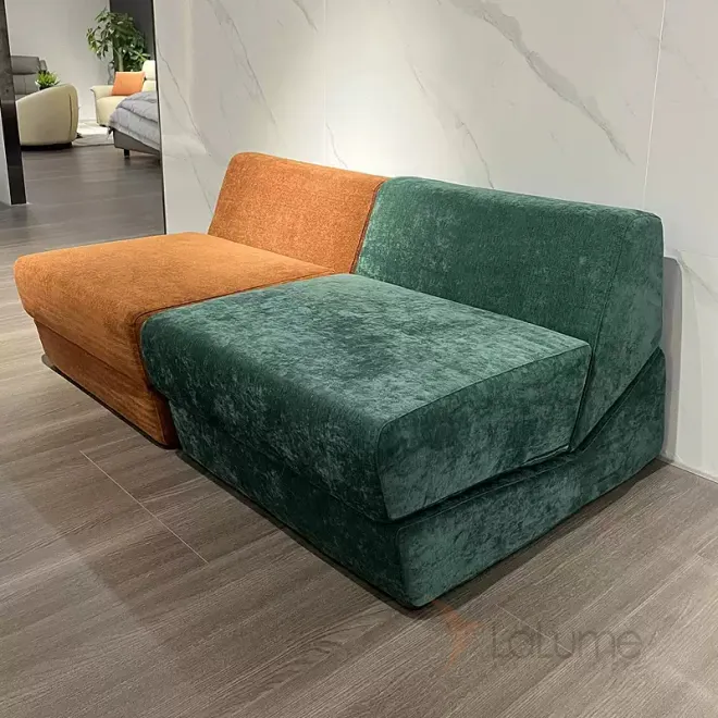 Модульный бескаркасный диван Simon Compress с обивкой из бархата DV39458-32
