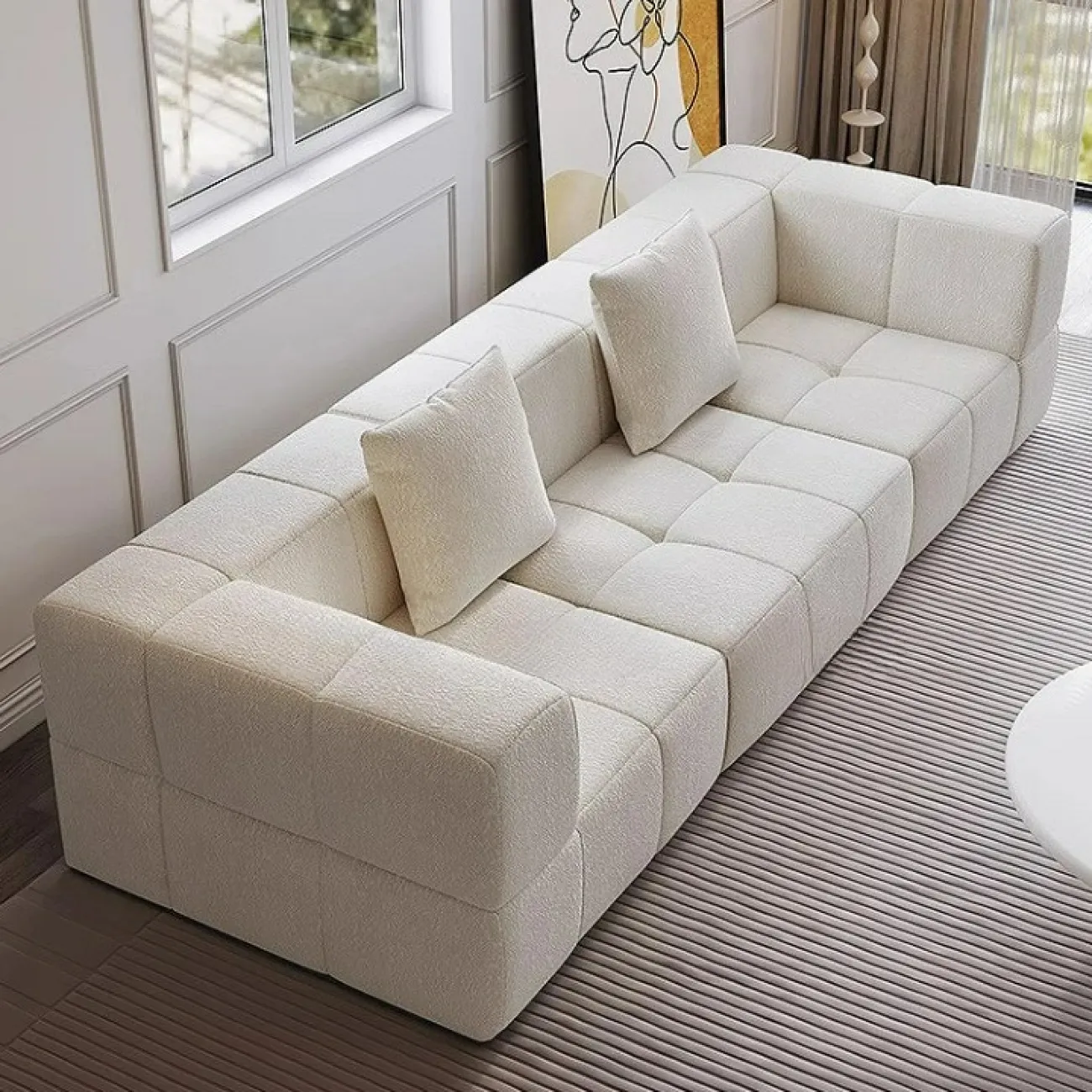 Модульный бескаркасный диван Simon Compress с чехлом из кашемира DV39459-32