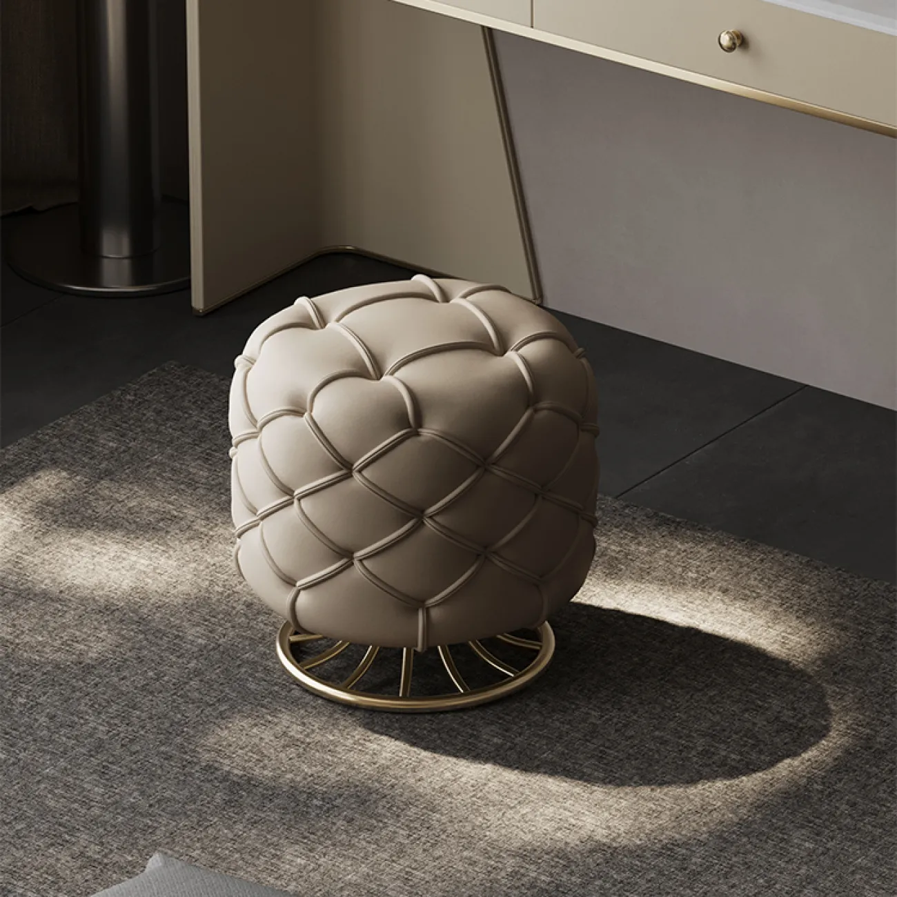 Изящный табурет для макияжа Wand из кожи или микрофибры TB39461-32