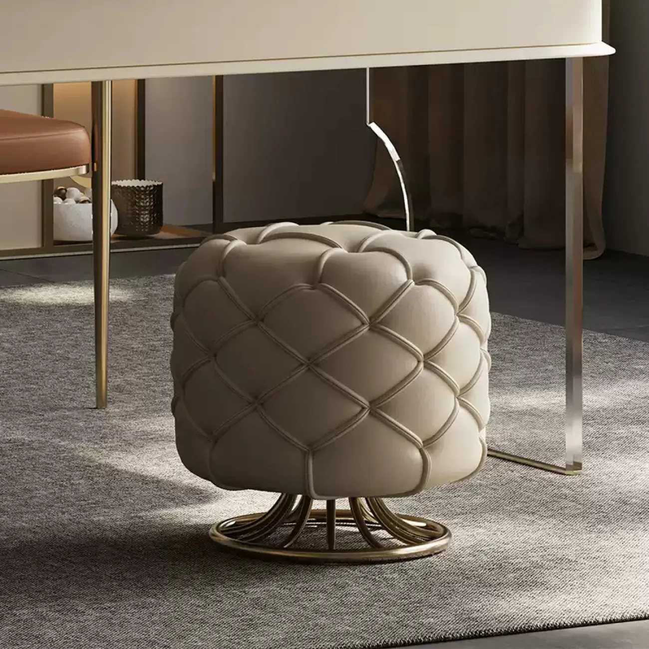 Изящный табурет для макияжа Wand из кожи или микрофибры TB39461-32