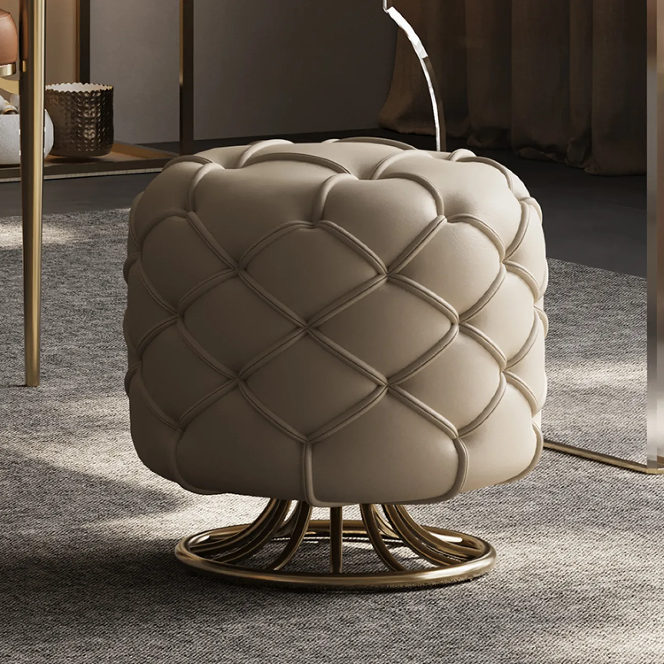 Изящный табурет для макияжа Wand из кожи или микрофибры TB39461-32